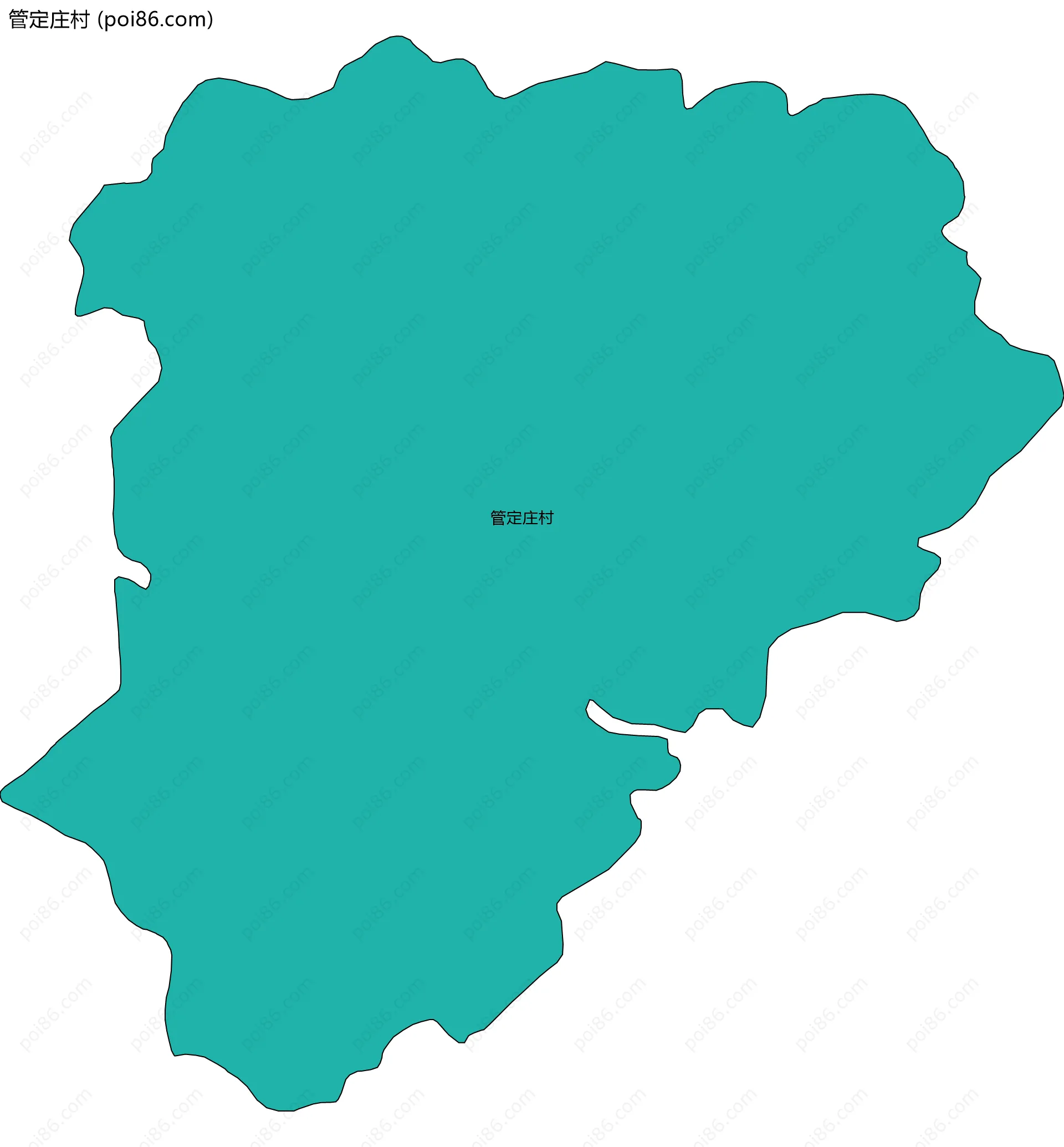管定庄村边界地图