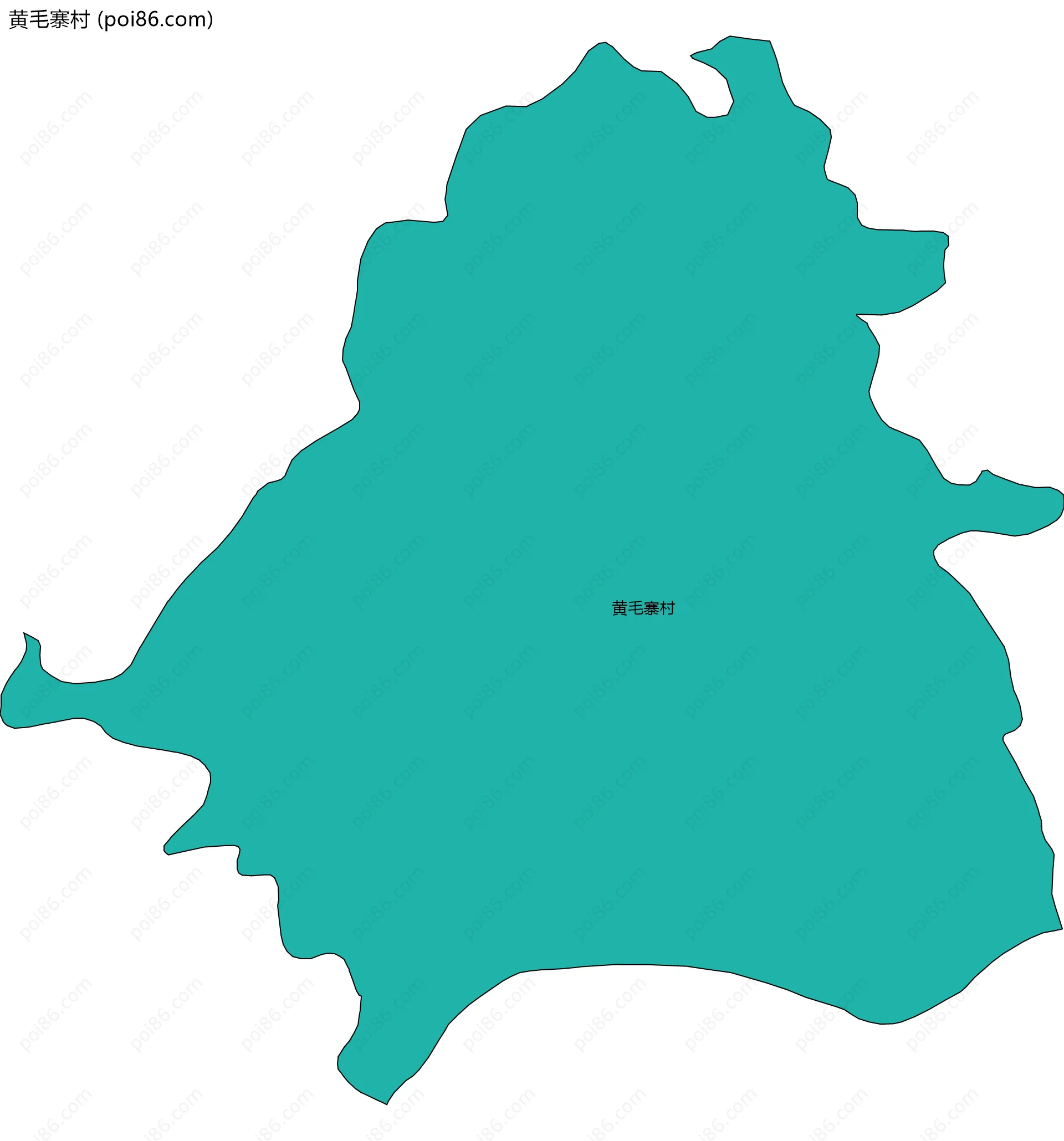 黄毛寨村边界地图