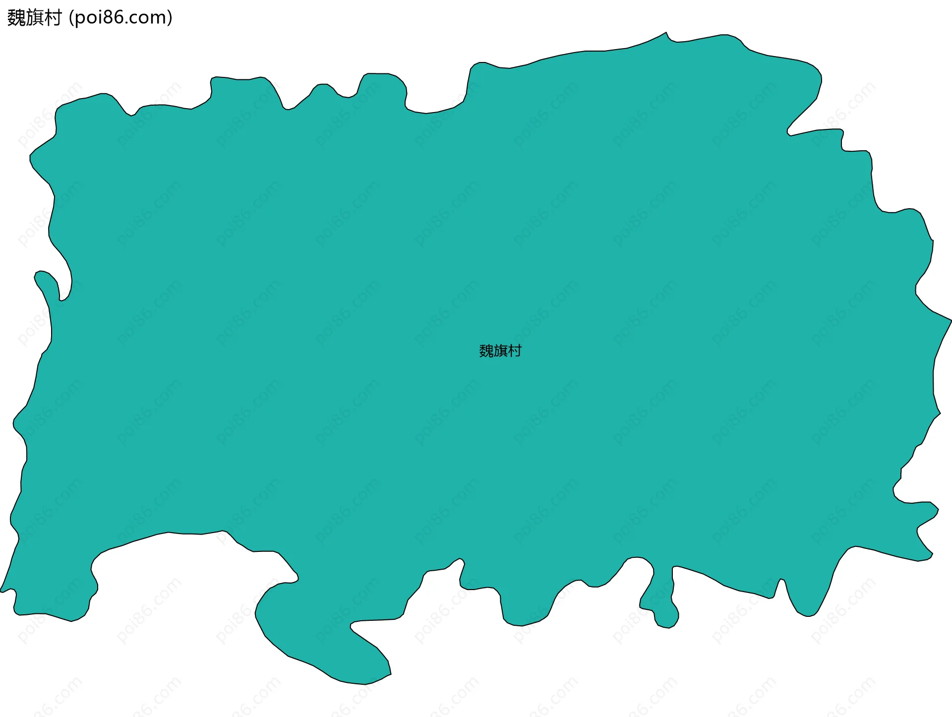 魏旗村边界地图