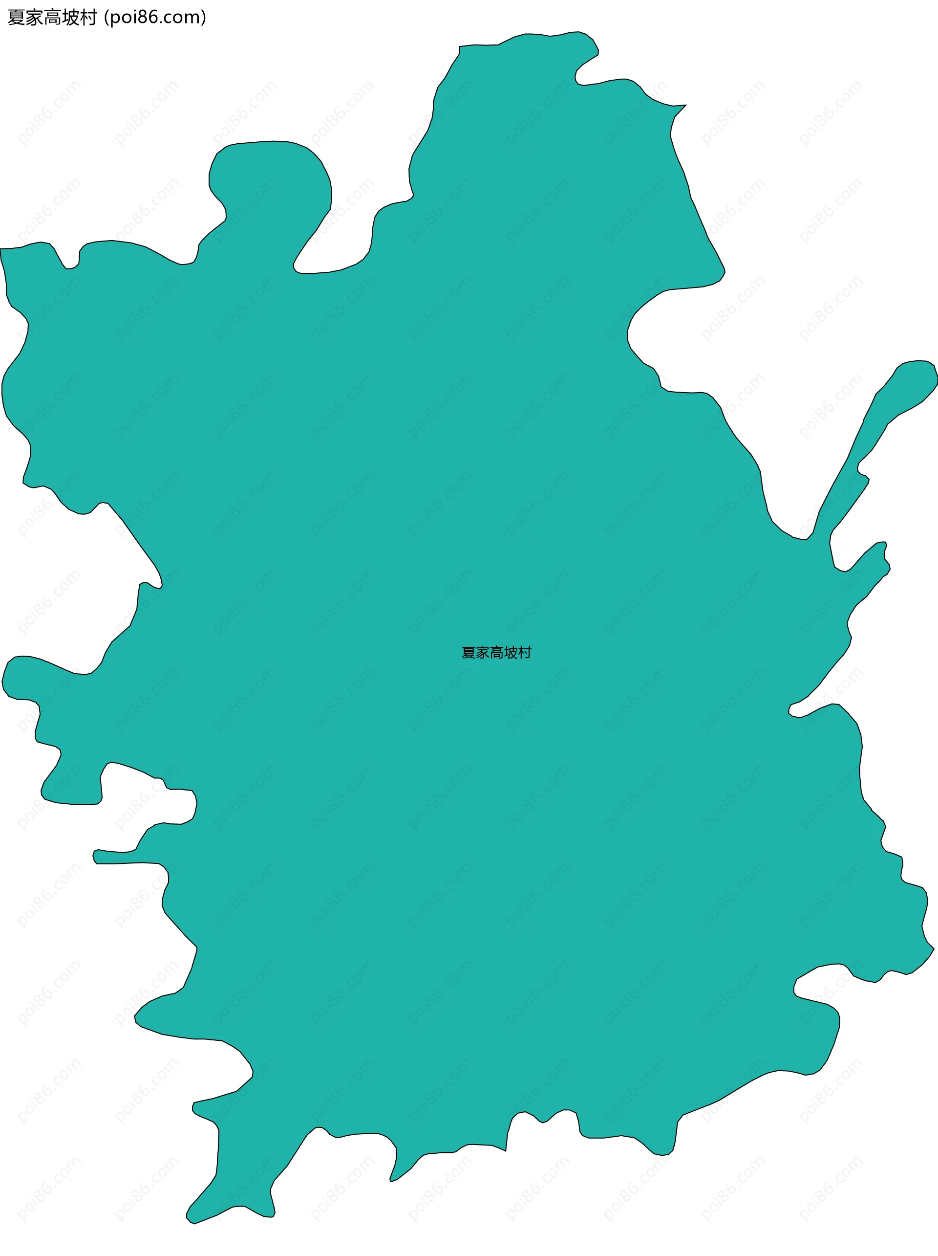 夏家高坡村边界地图