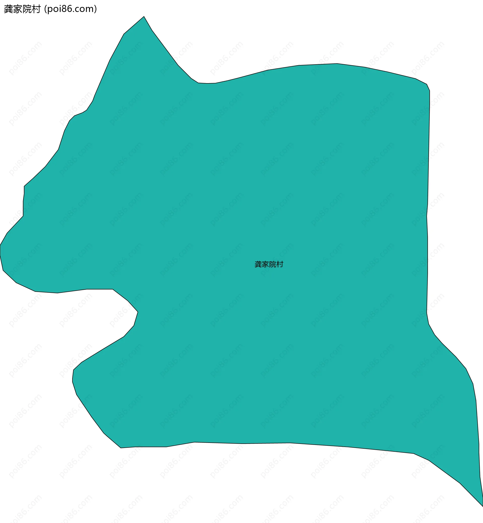 龚家院村边界地图