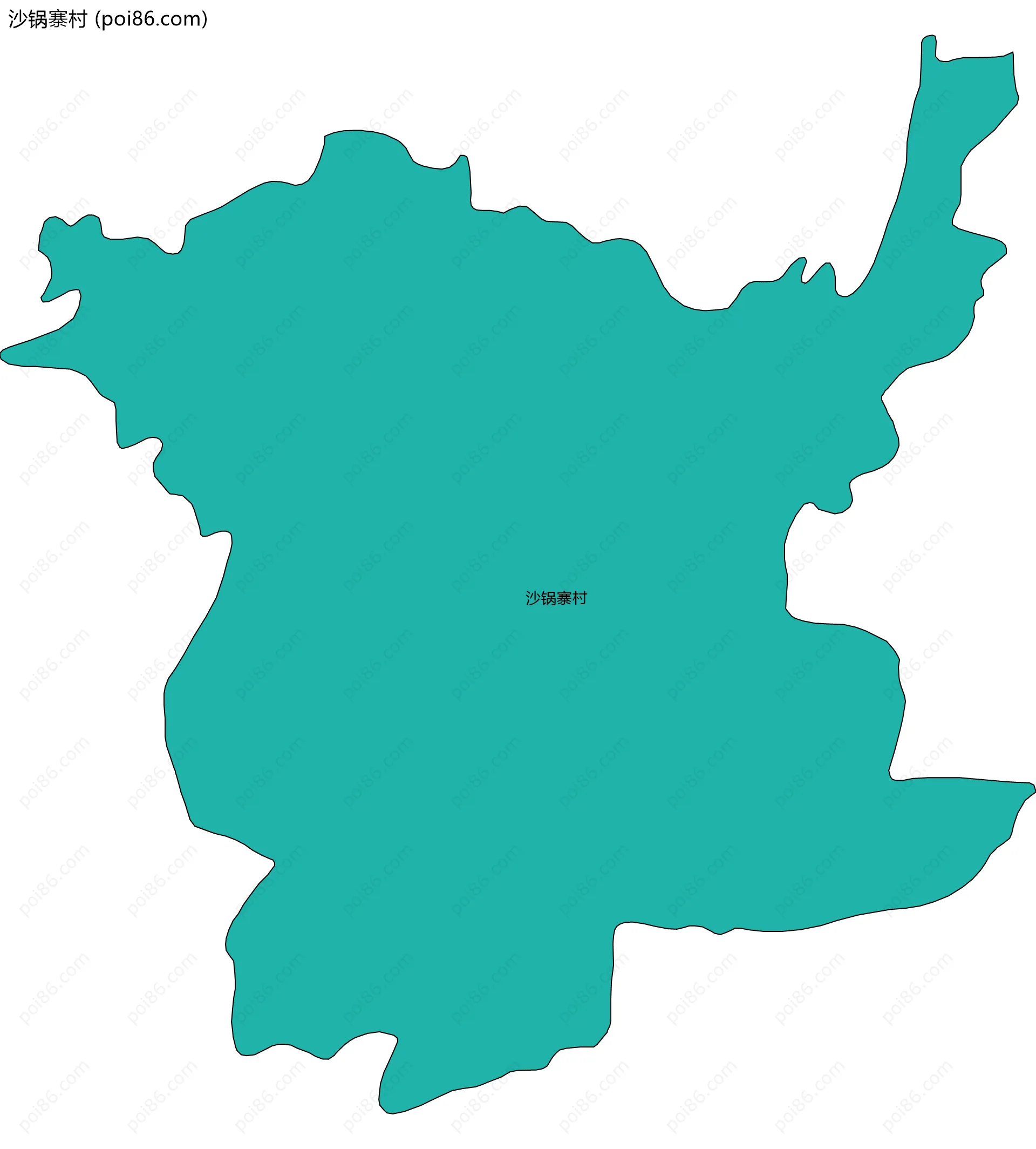 沙锅寨村边界地图