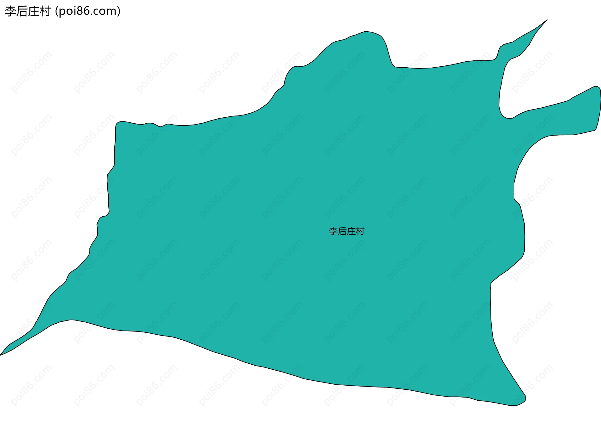 李后庄村边界地图