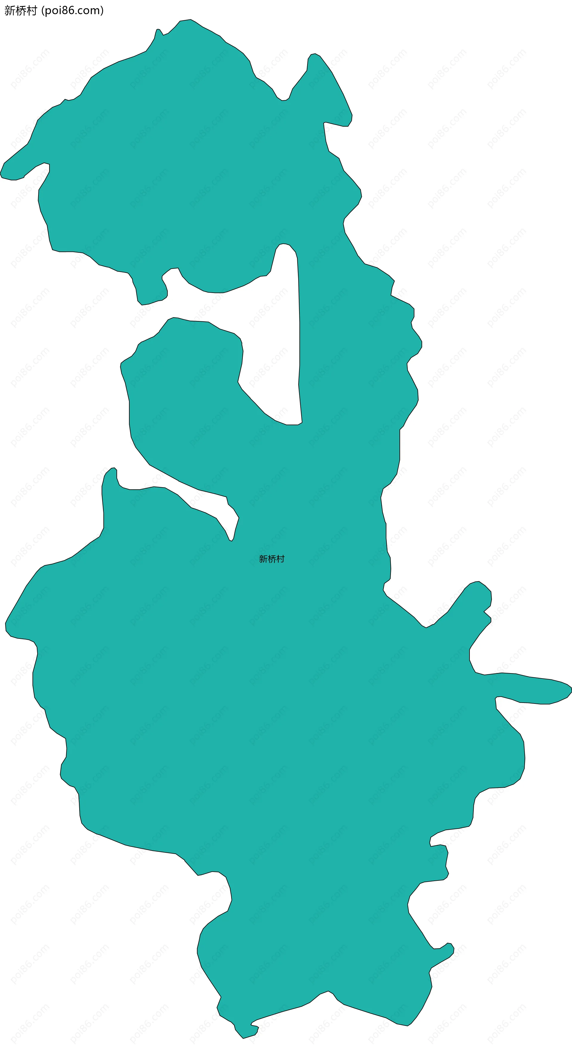 新桥村边界地图