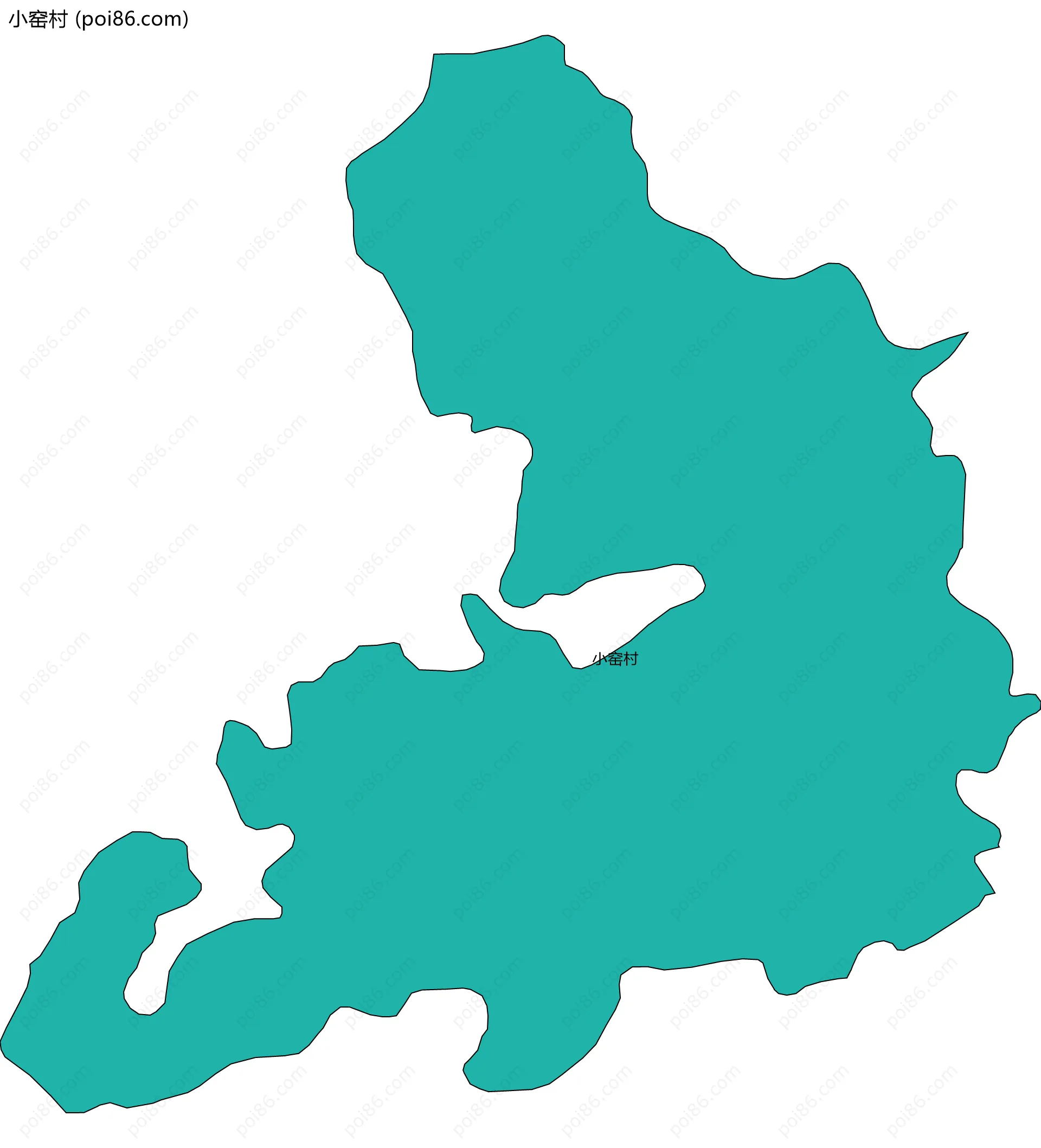 小窑村边界地图