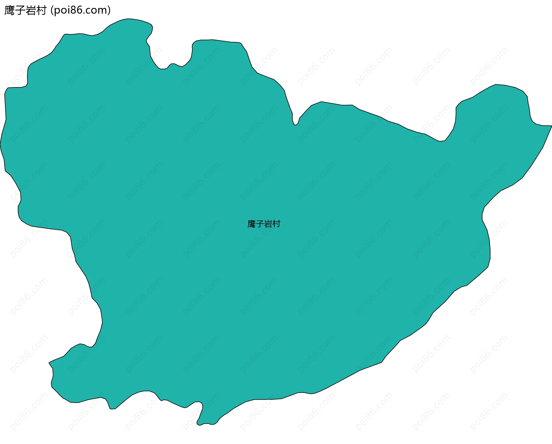 鹰子岩村边界地图