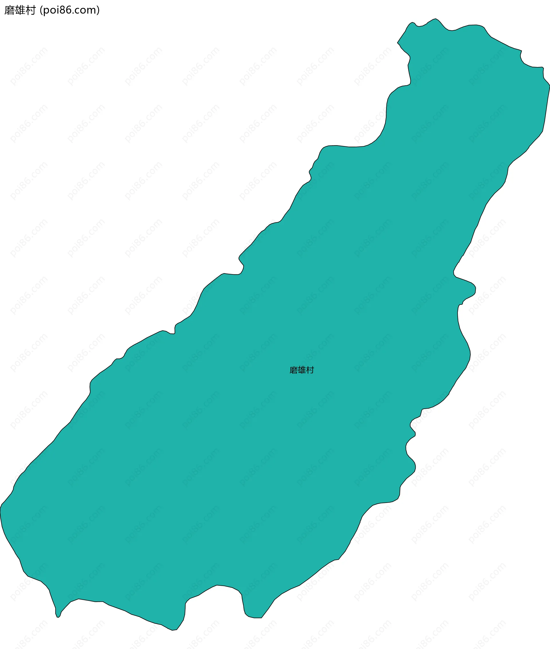 磨雄村边界地图