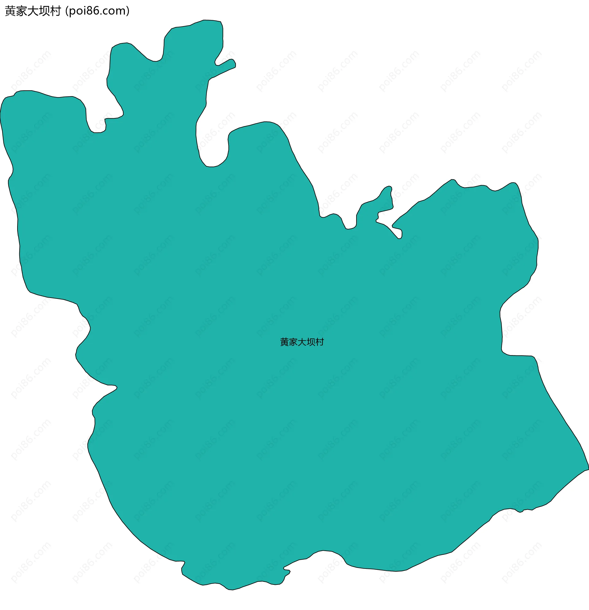 黄家大坝村边界地图