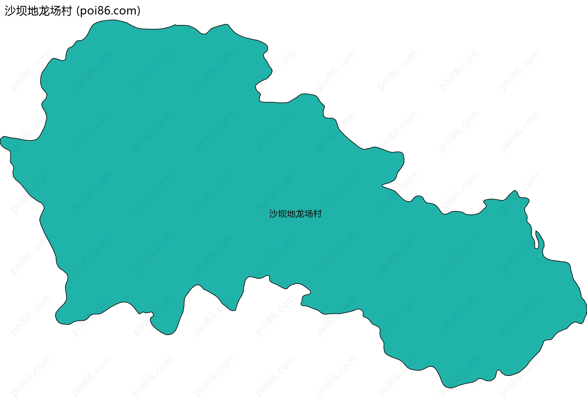 沙坝地龙场村边界地图