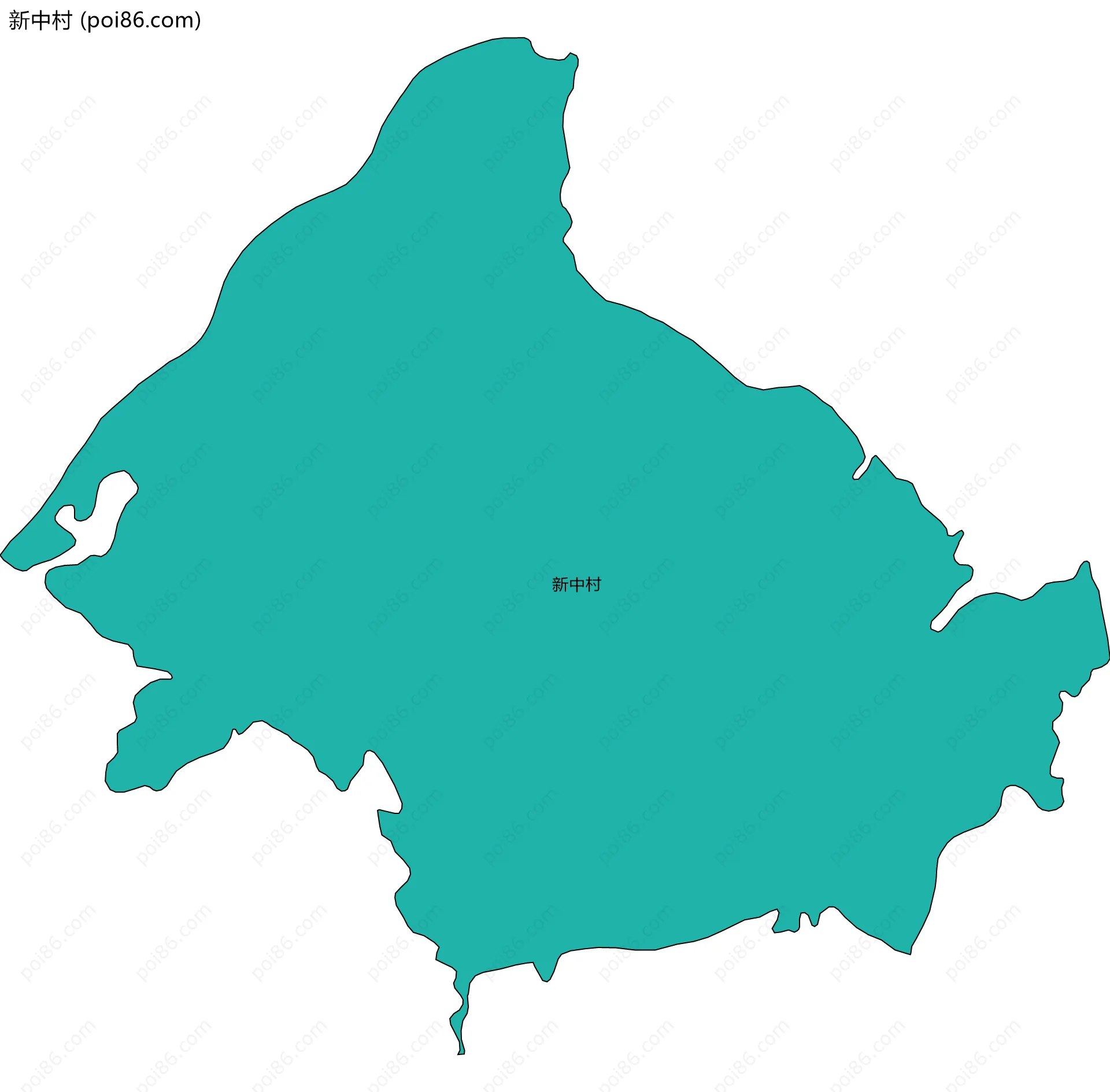 新中村边界地图