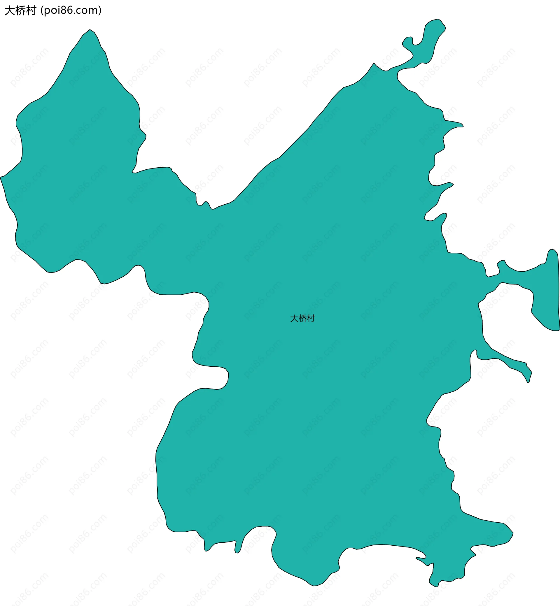 大桥村边界地图