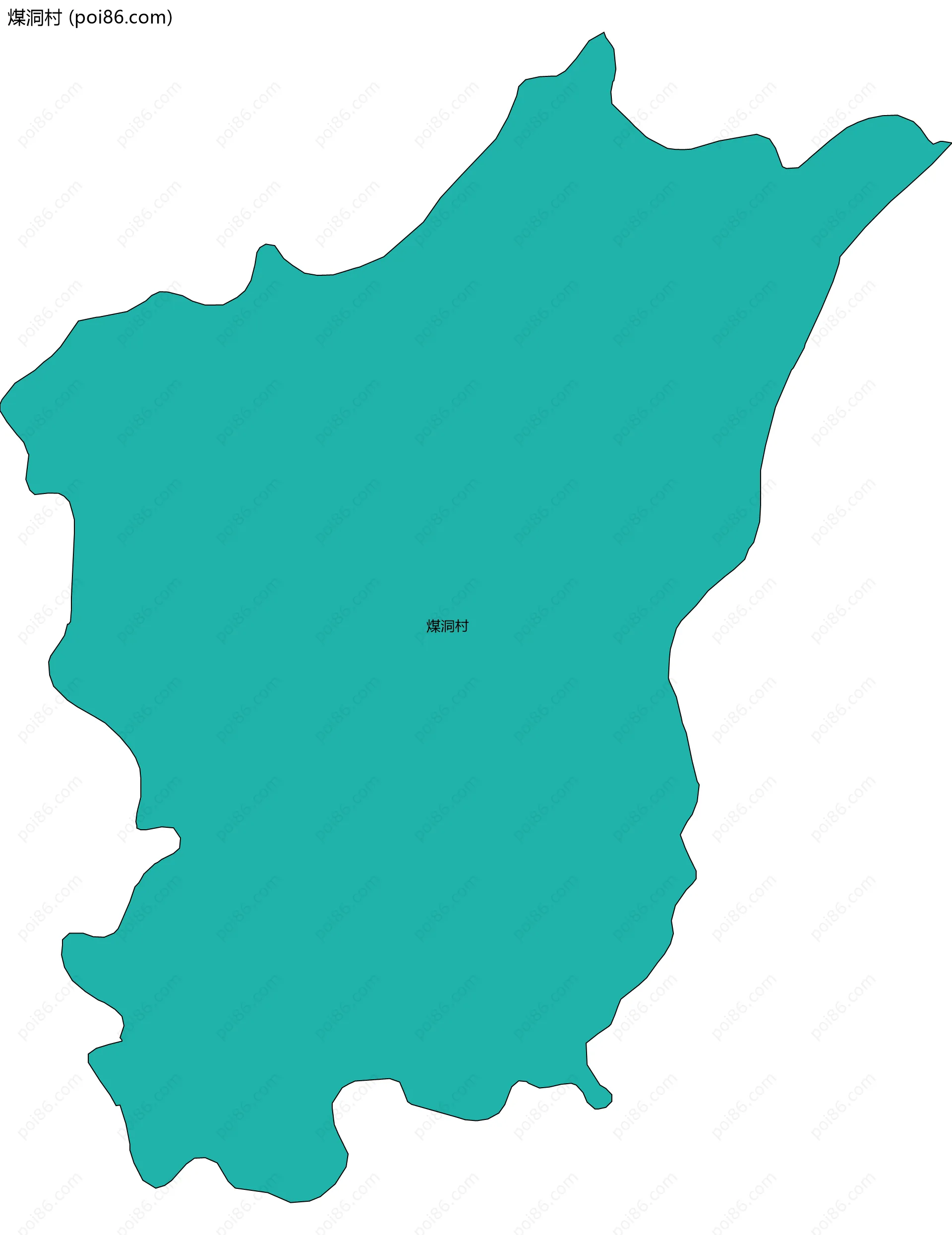 煤洞村边界地图