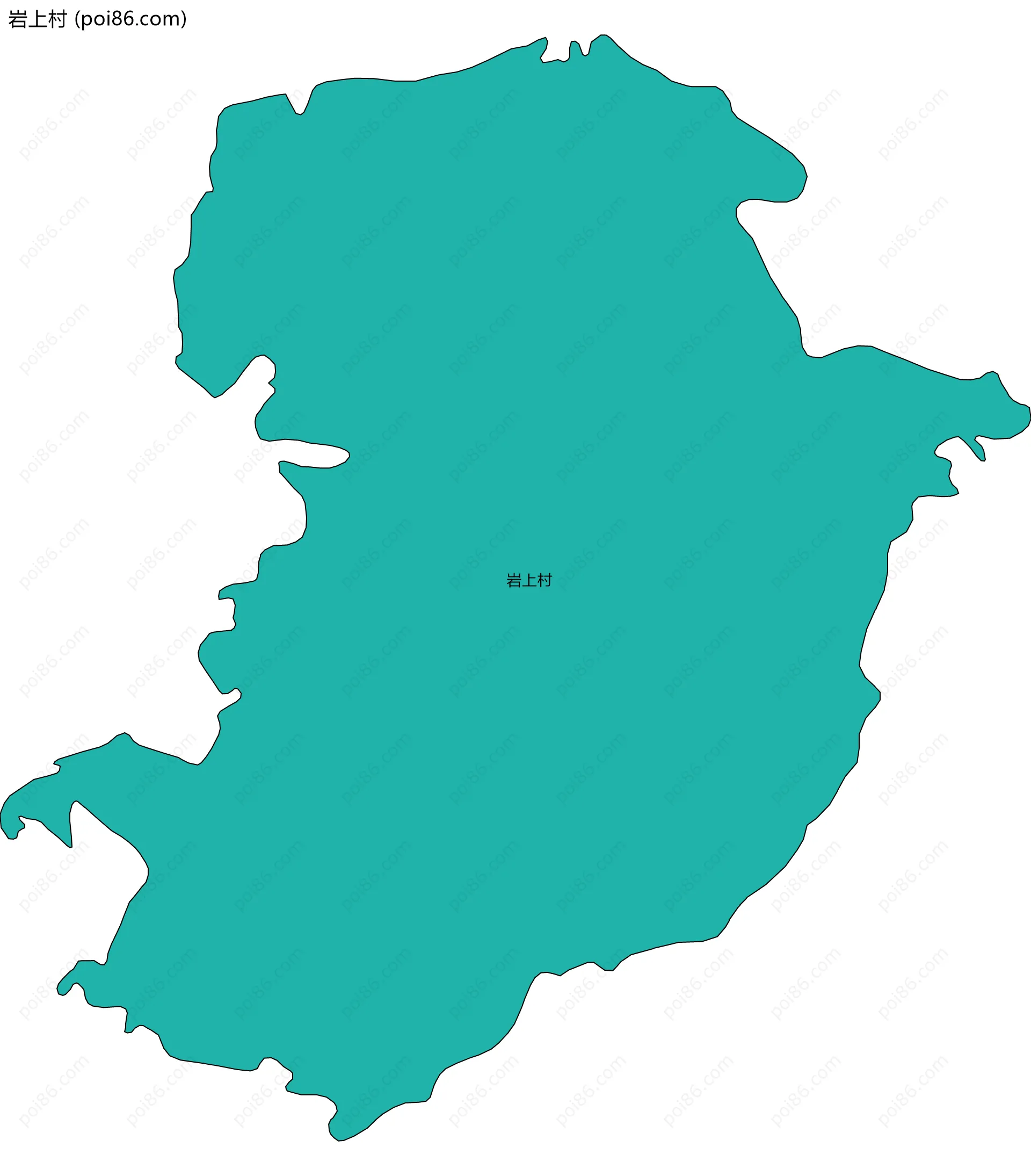 岩上村边界地图