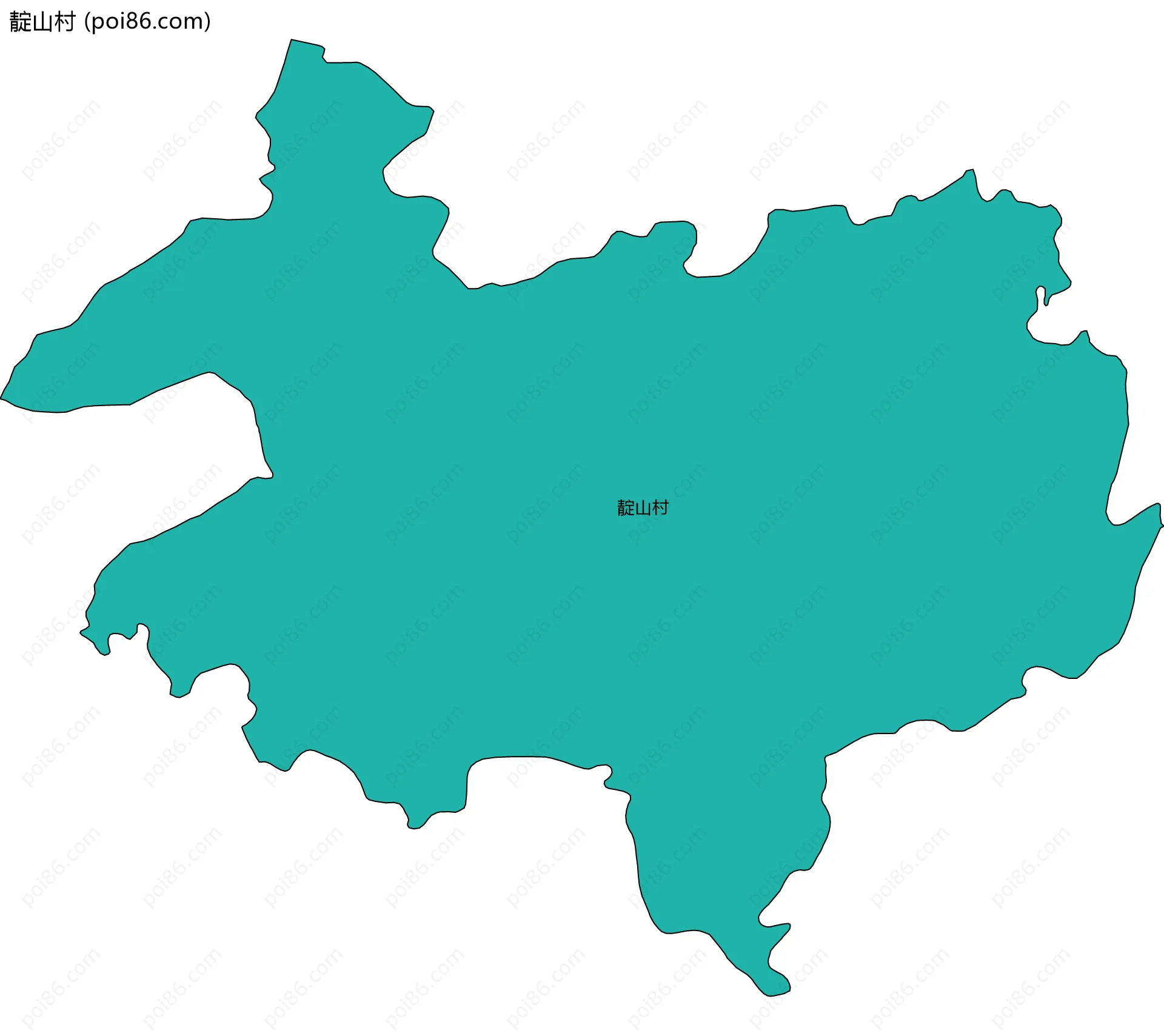 靛山村边界地图