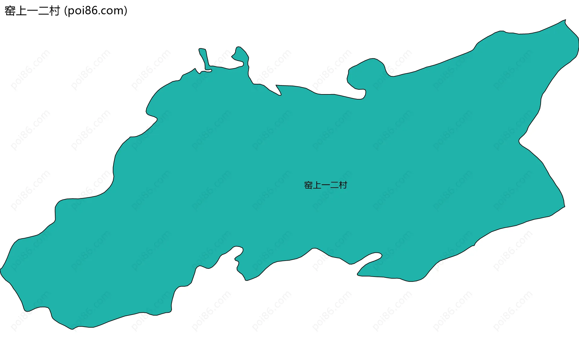 窑上一二村边界地图