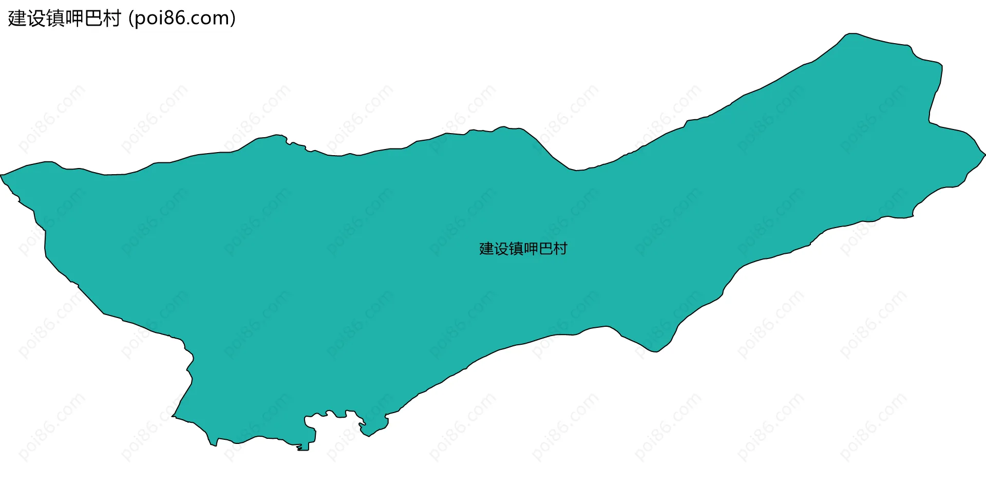 建设镇呷巴村边界地图