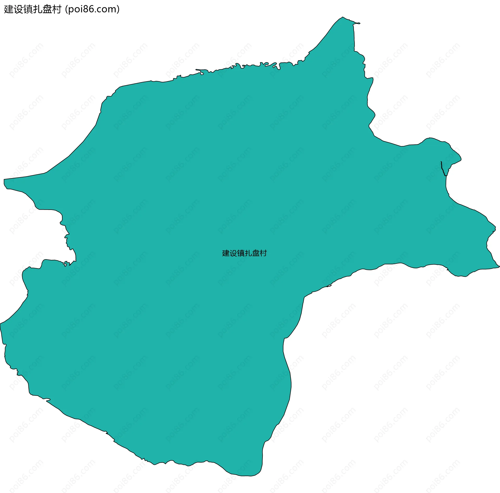 建设镇扎盘村边界地图