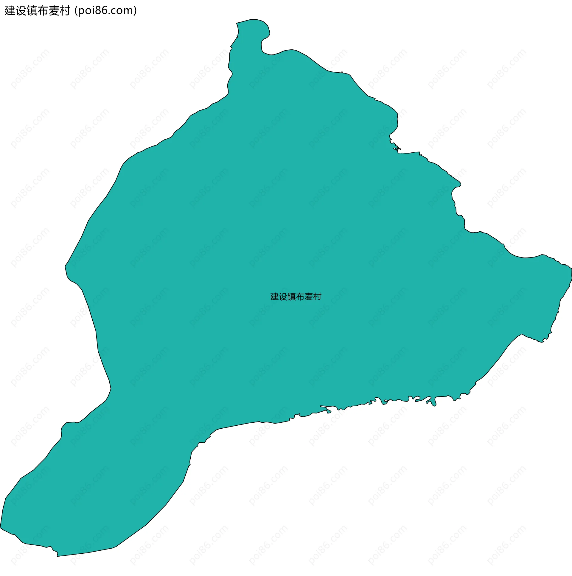 建设镇布麦村边界地图