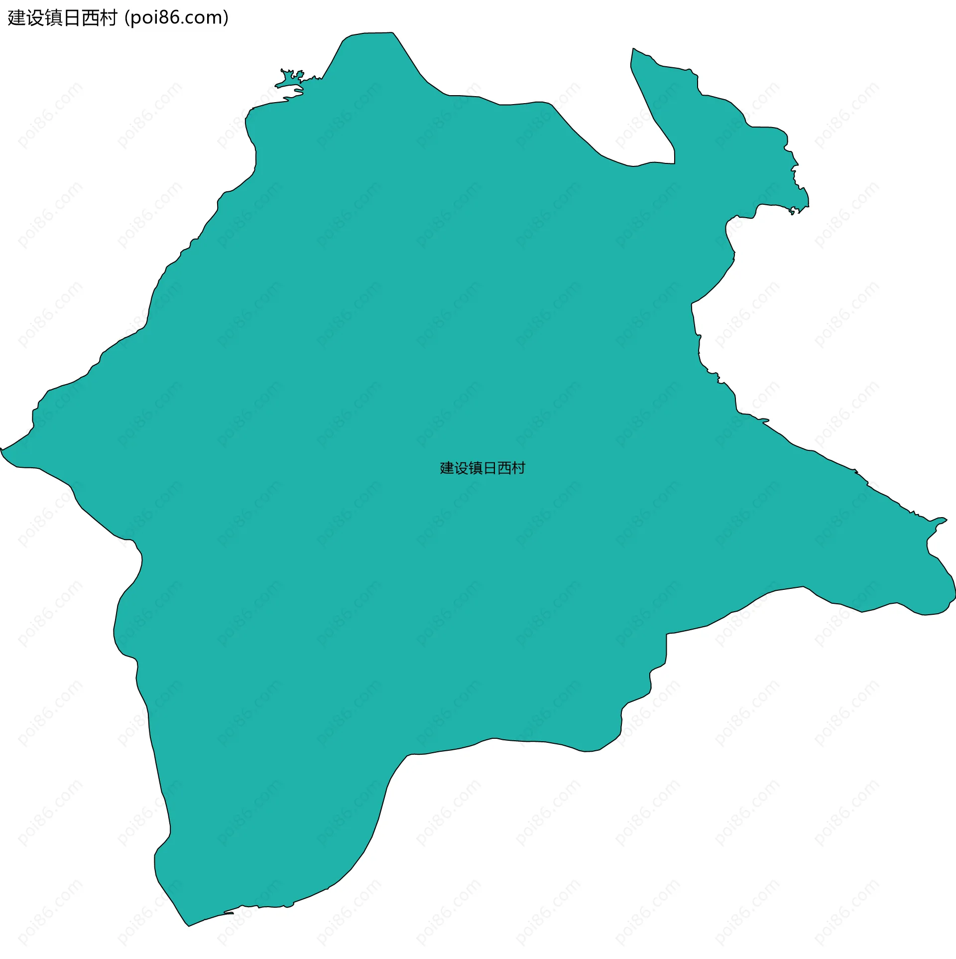 建设镇日西村边界地图