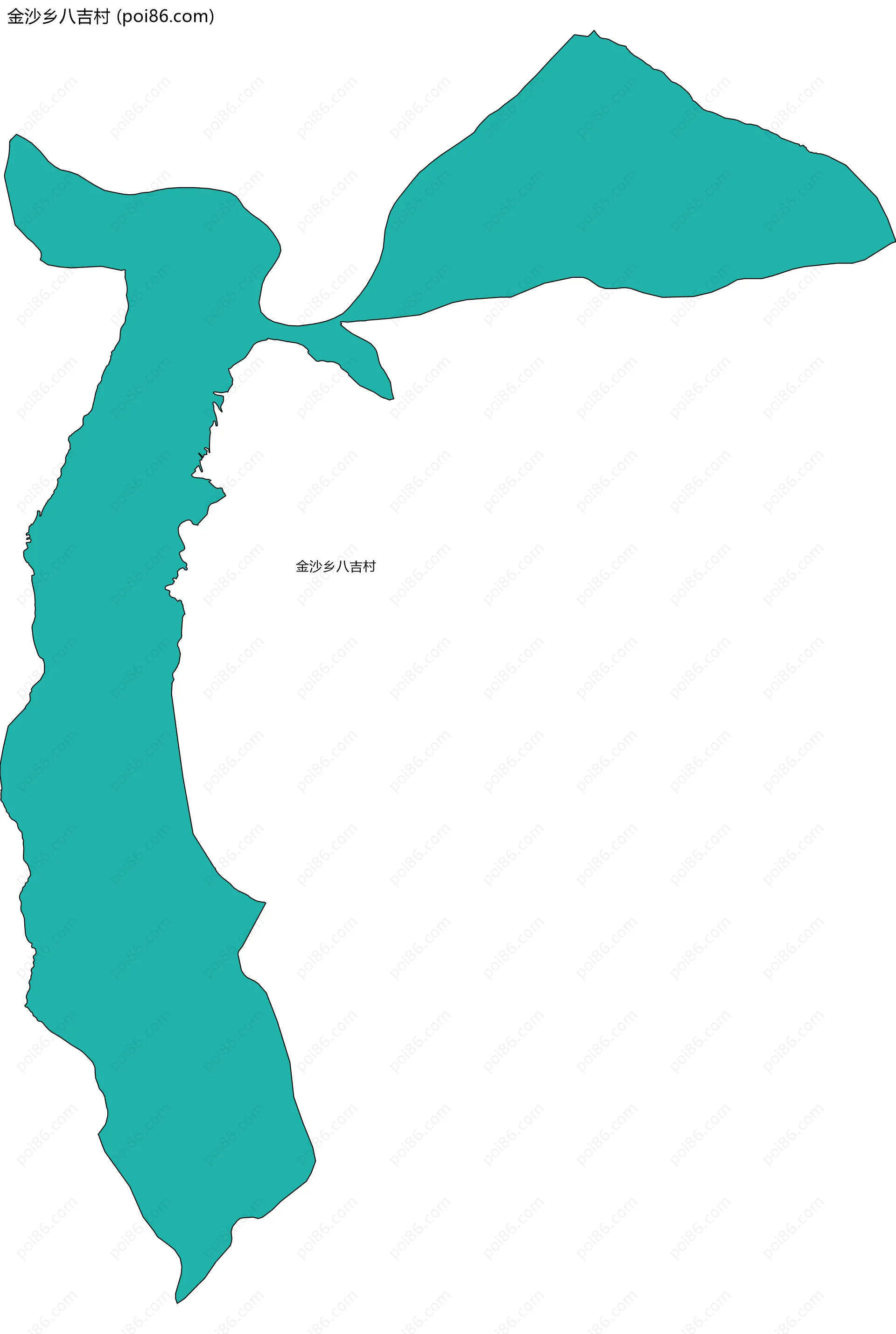 金沙乡八吉村边界地图