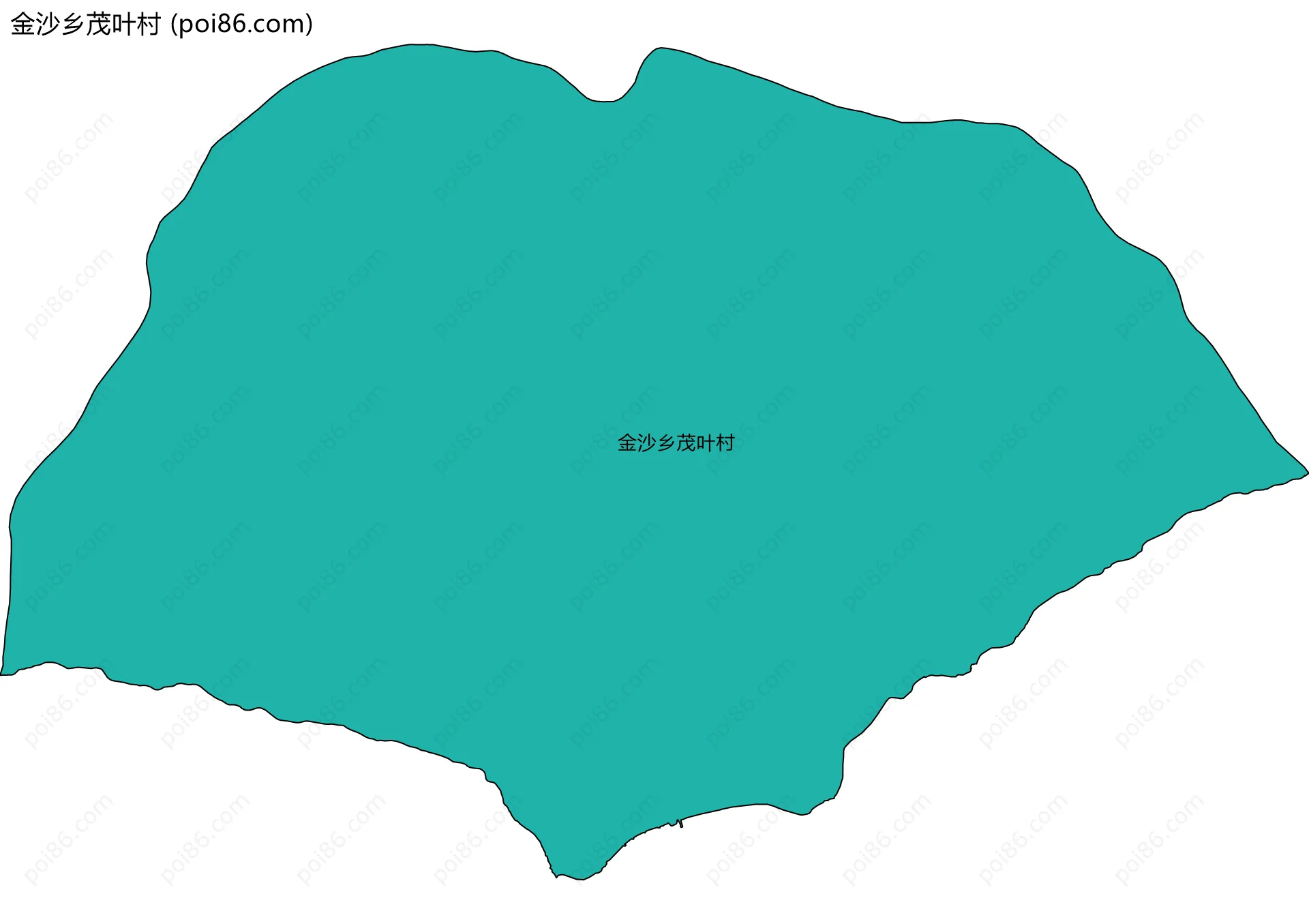 金沙乡茂叶村边界地图