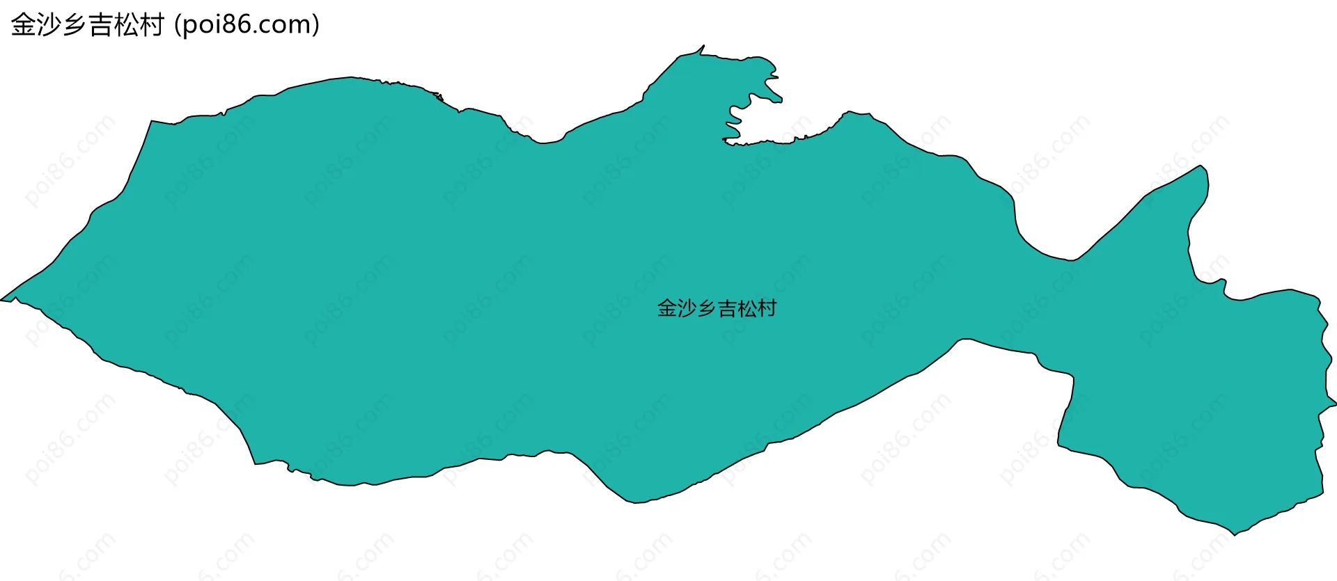 金沙乡吉松村边界地图