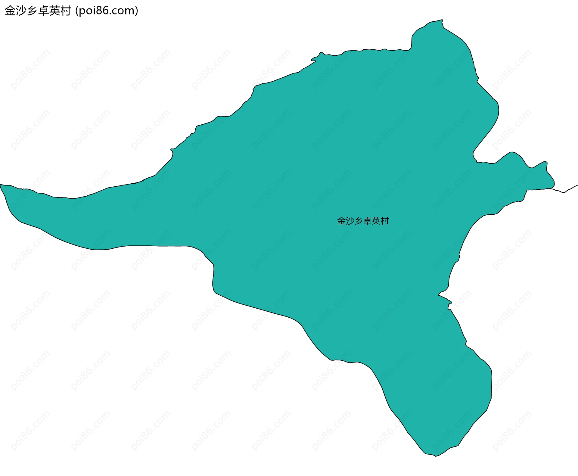 金沙乡卓英村边界地图