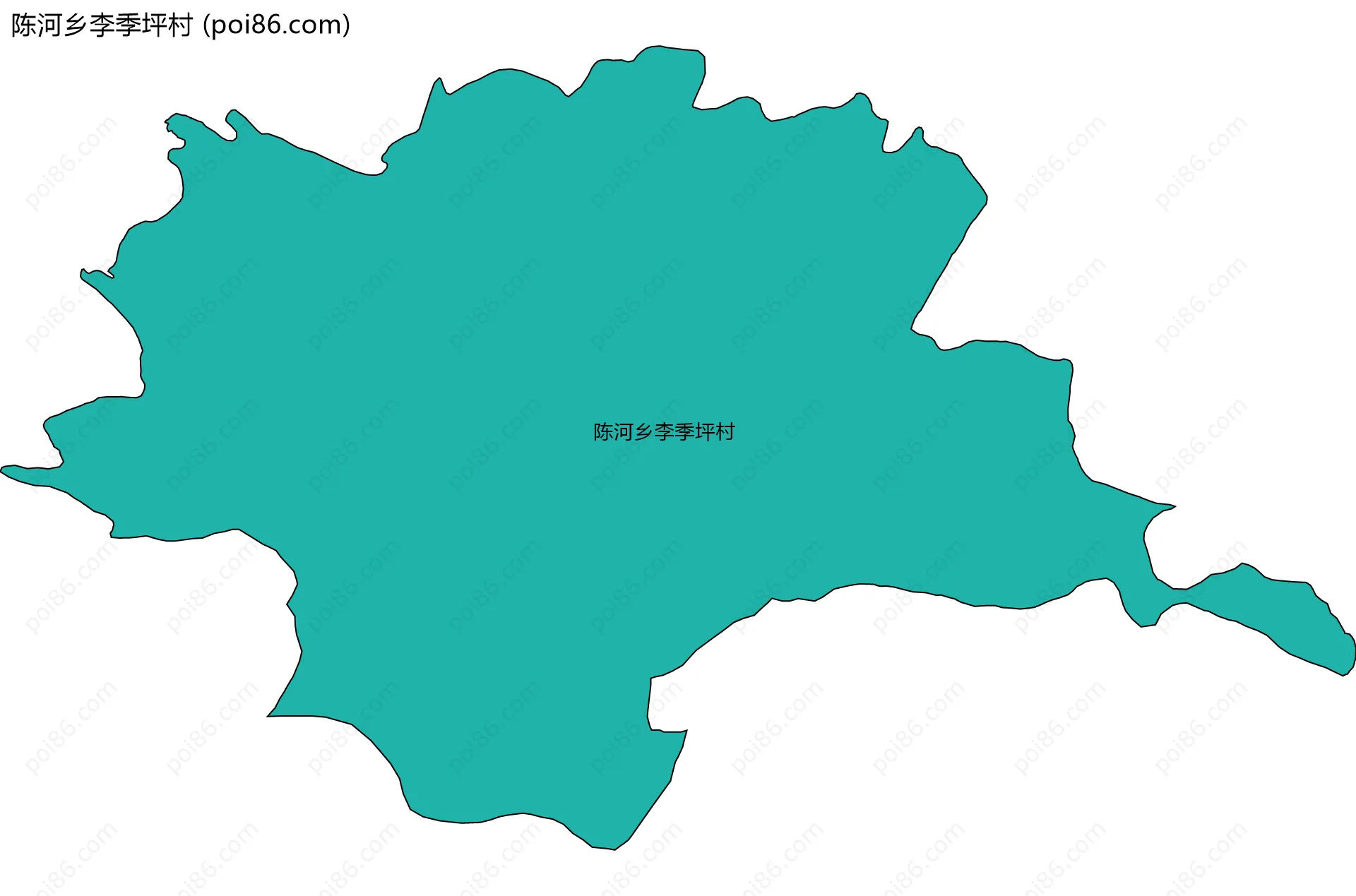 陈河乡李季坪村边界地图