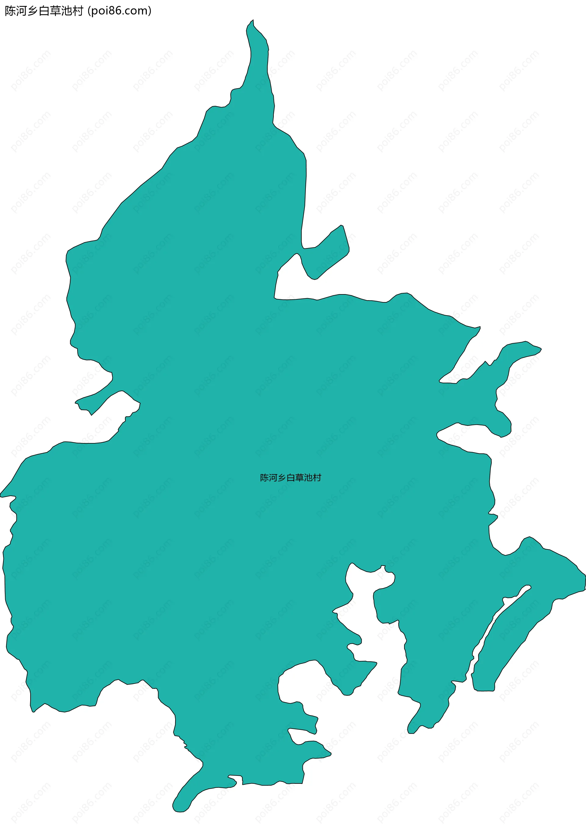 陈河乡白草池村边界地图