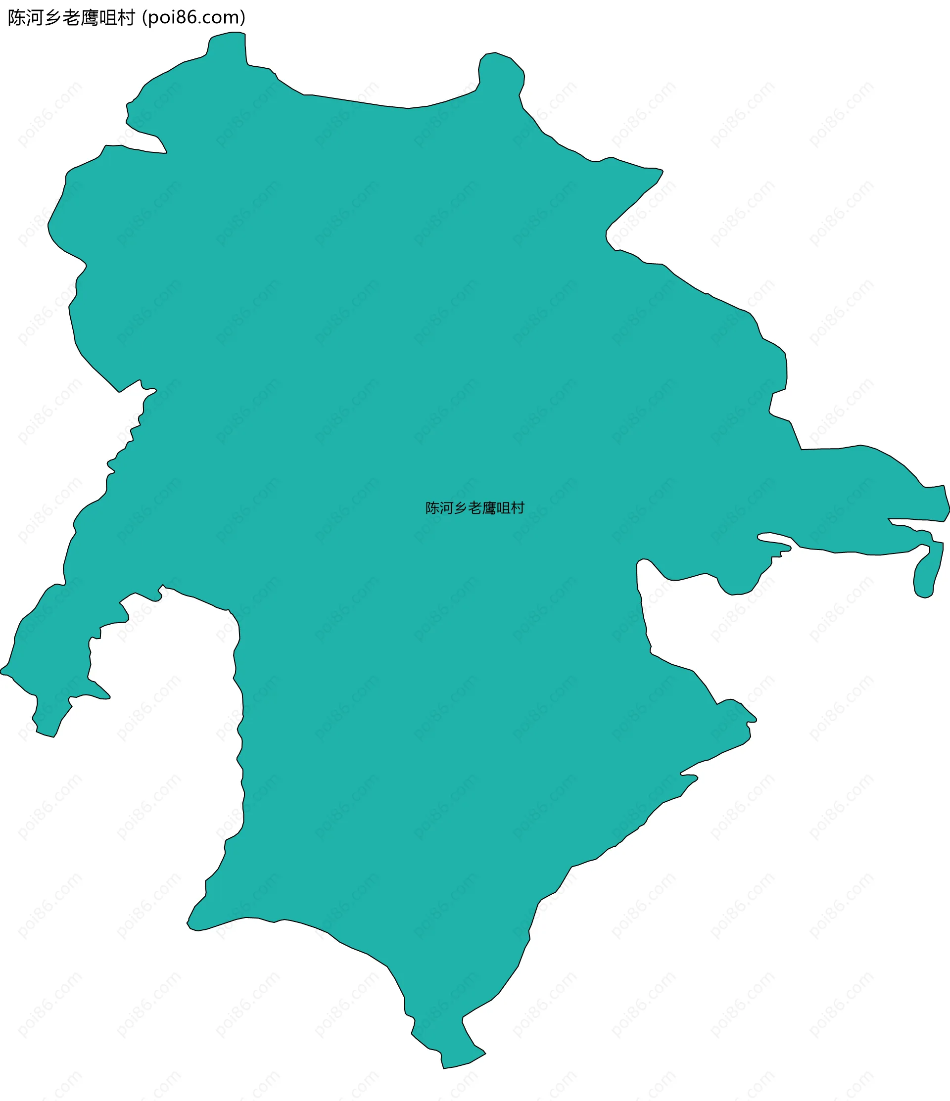 陈河乡老鹰咀村边界地图