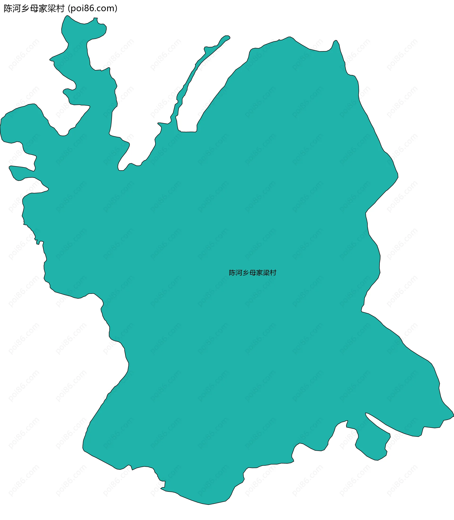 陈河乡母家梁村边界地图