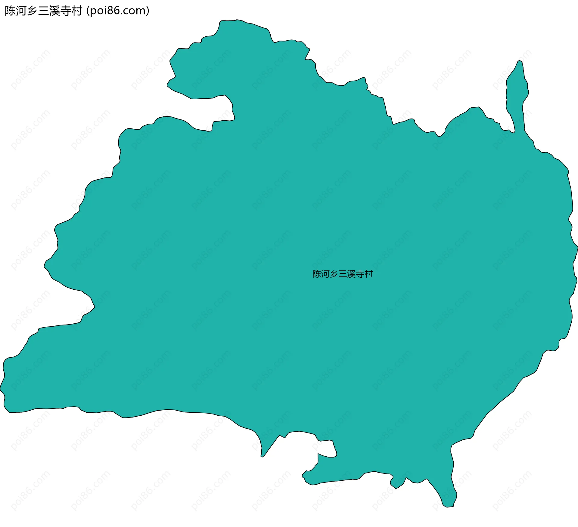 陈河乡三溪寺村边界地图