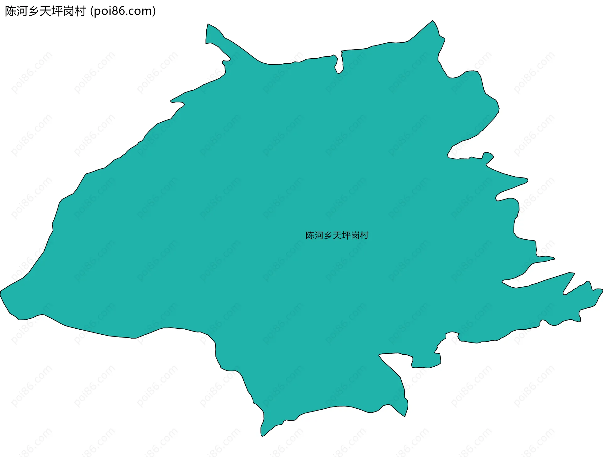 陈河乡天坪岗村边界地图