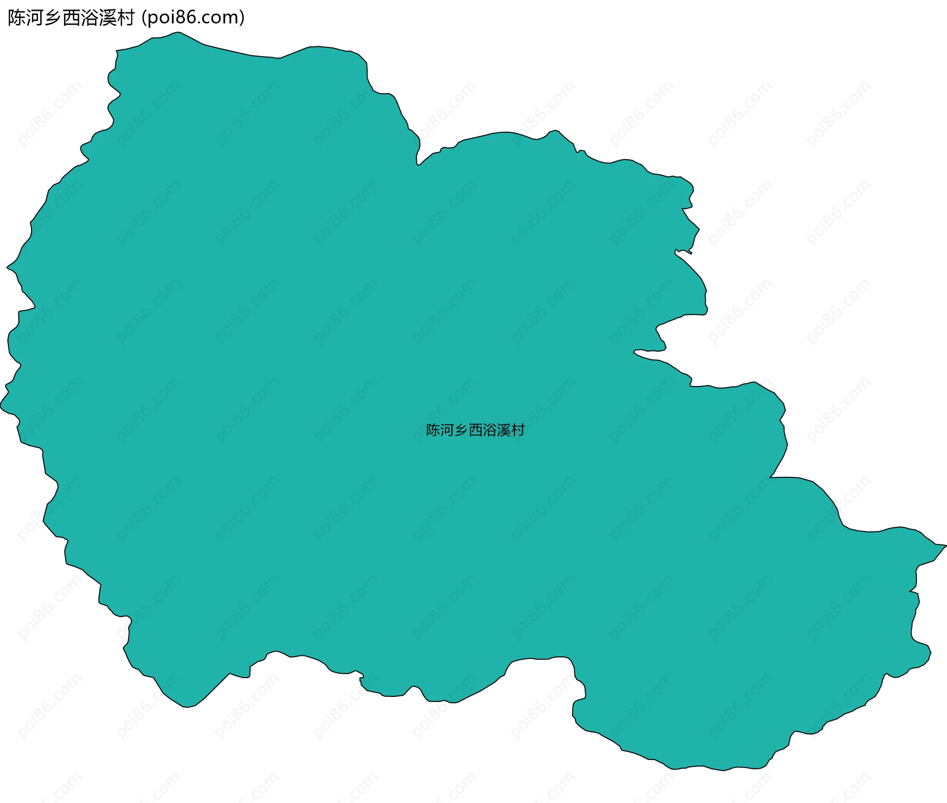 陈河乡西浴溪村边界地图