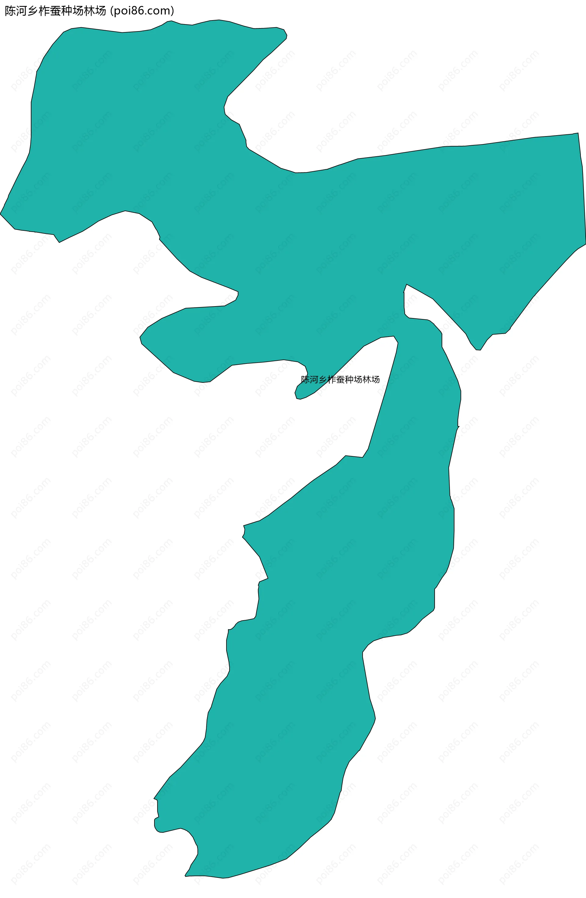 陈河乡柞蚕种场林场边界地图