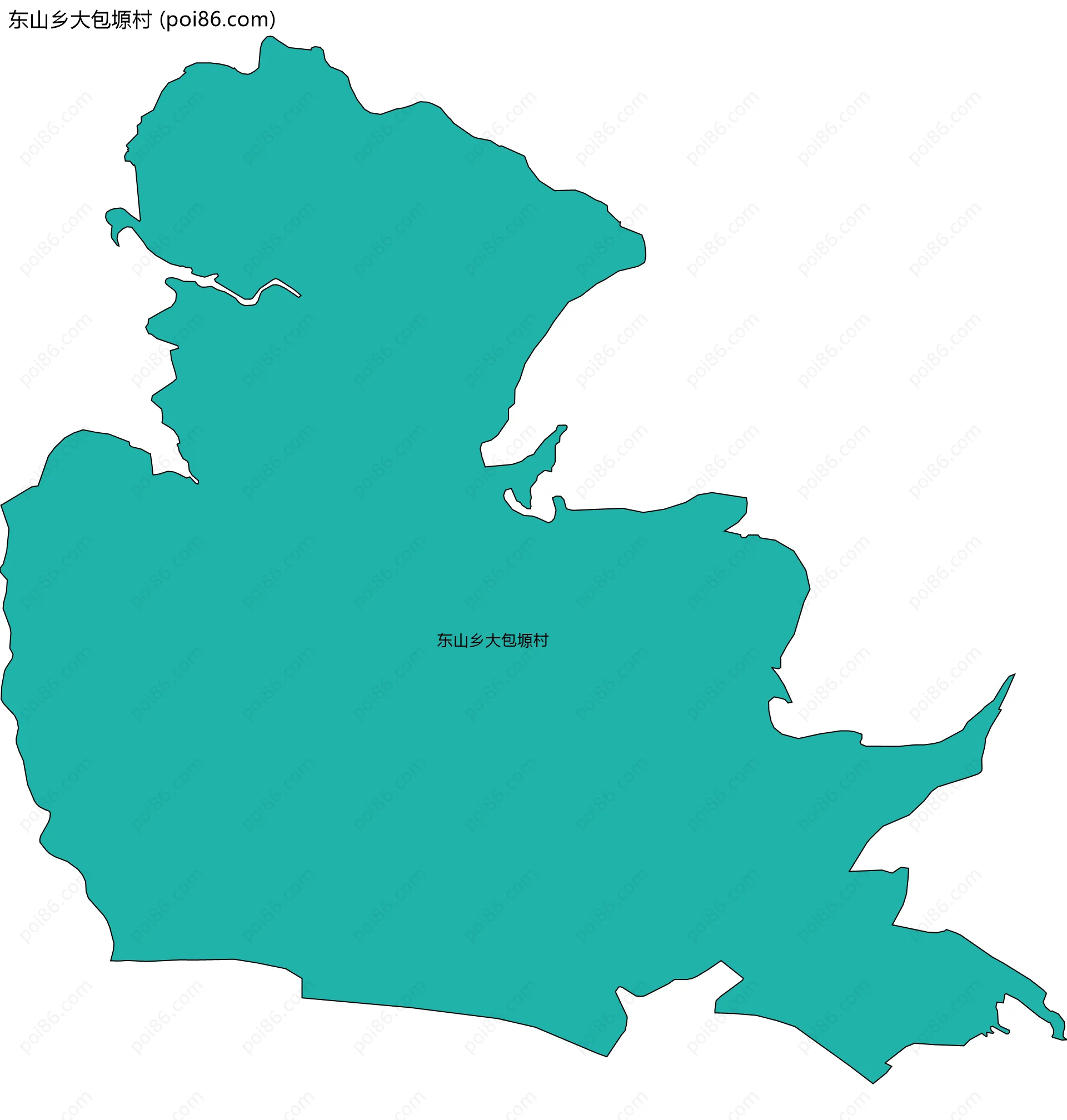 东山乡大包塬村边界地图