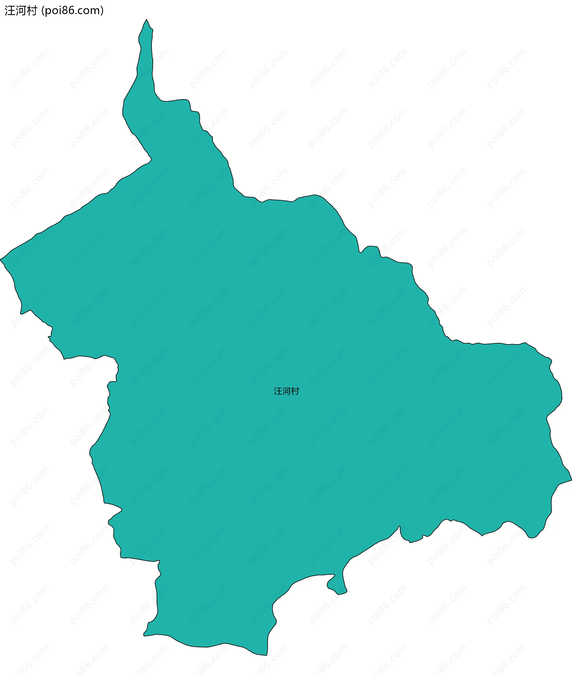 汪河村边界地图