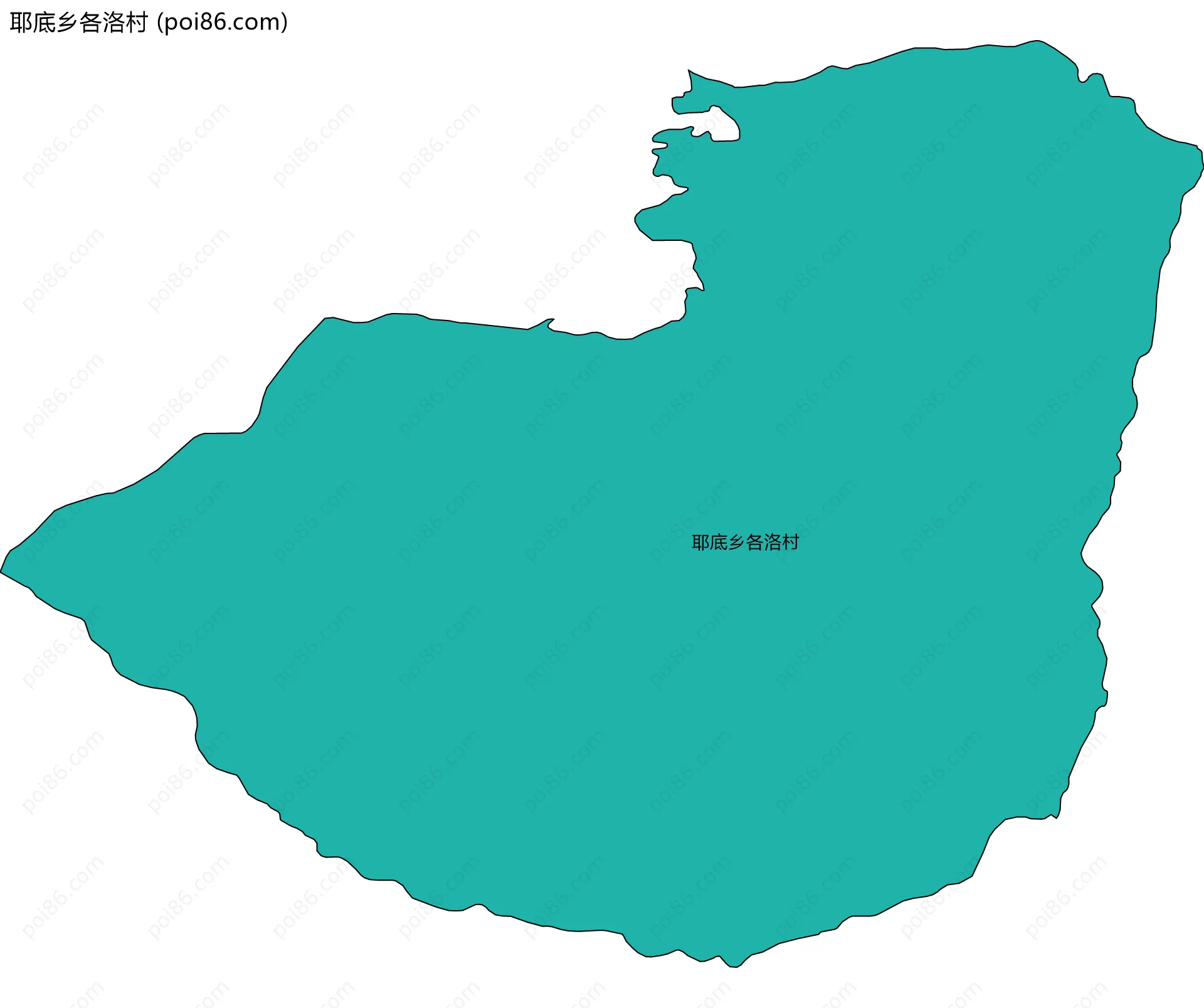 耶底乡各洛村边界地图