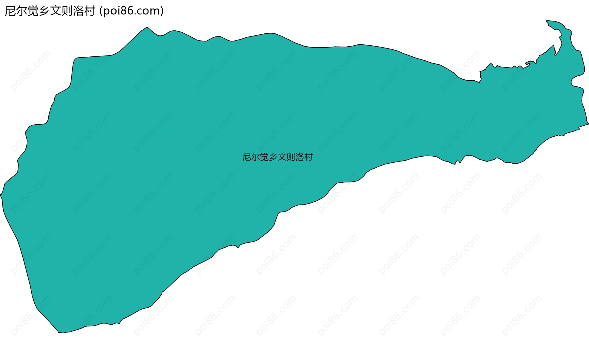 尼尔觉乡文则洛村边界地图
