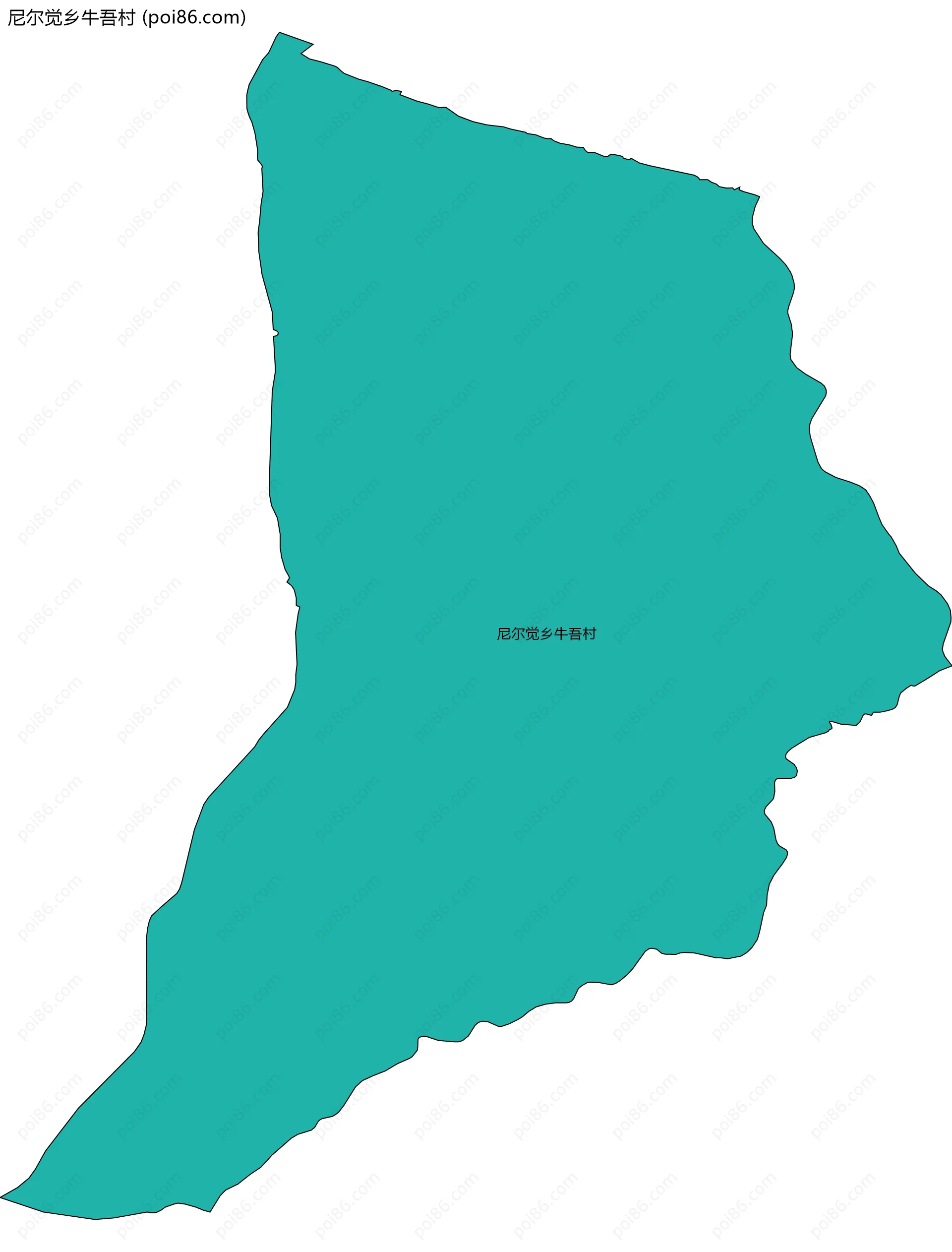 尼尔觉乡牛吾村边界地图