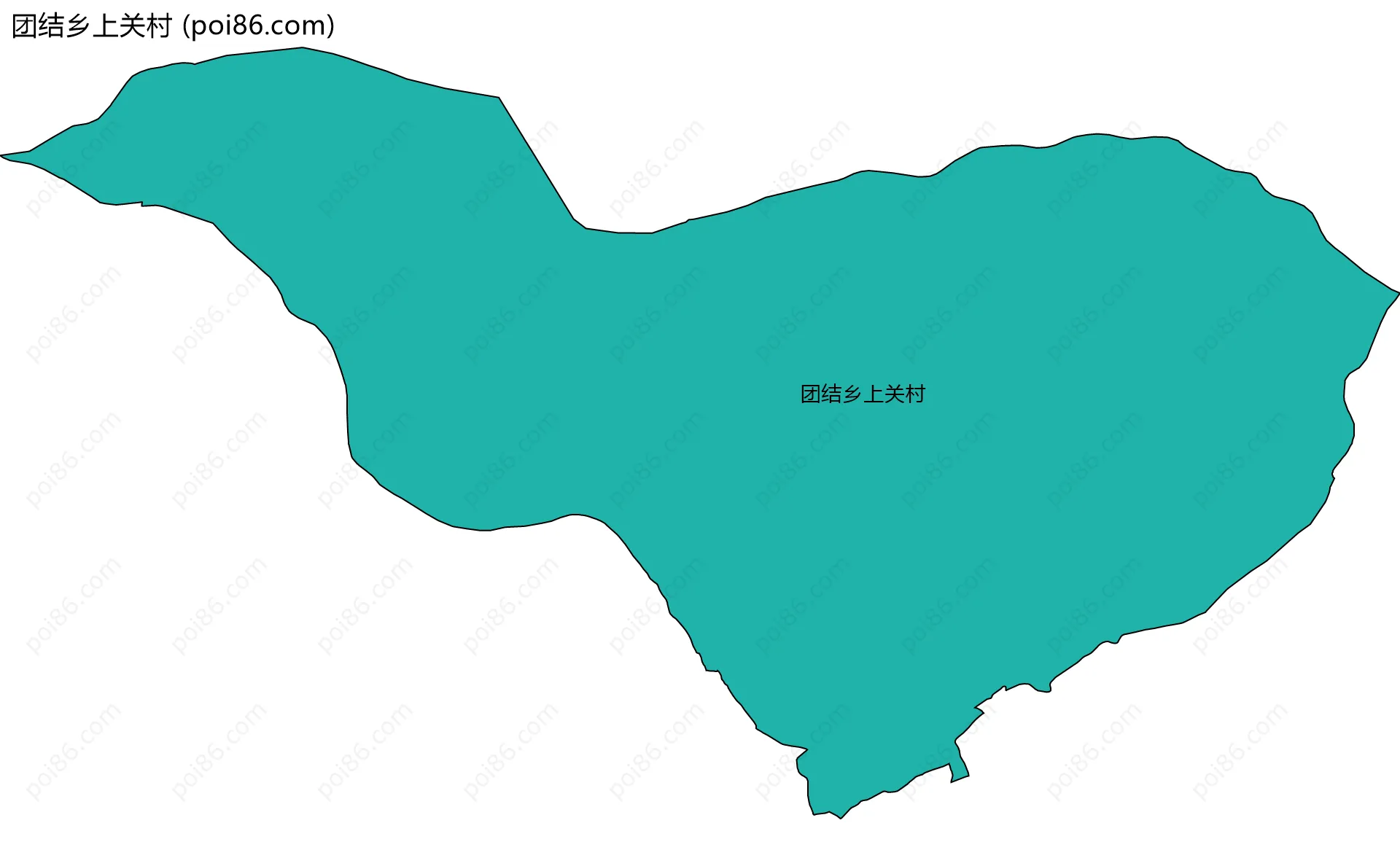 团结乡上关村边界地图
