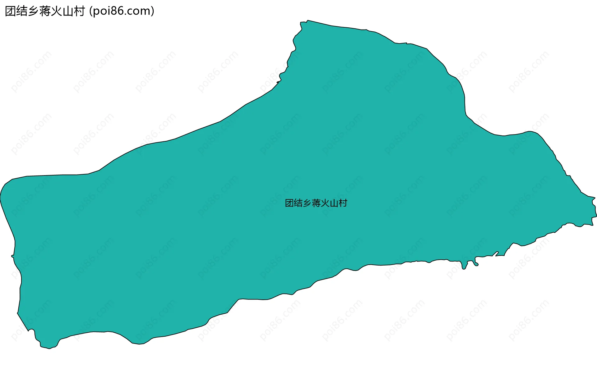 团结乡蒋火山村边界地图