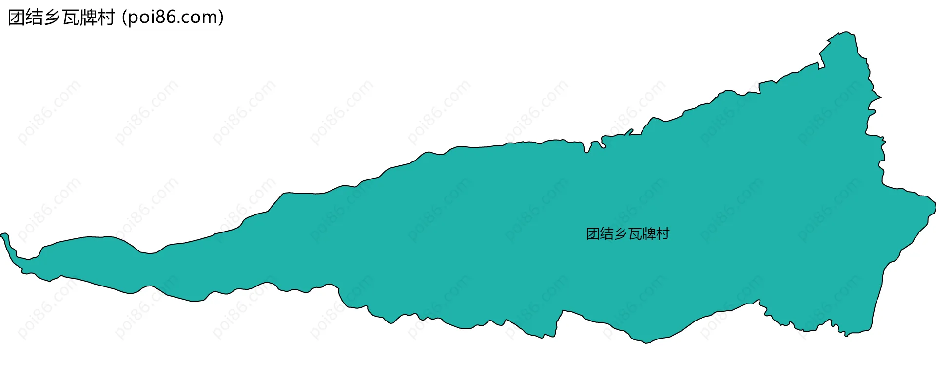 团结乡瓦牌村边界地图