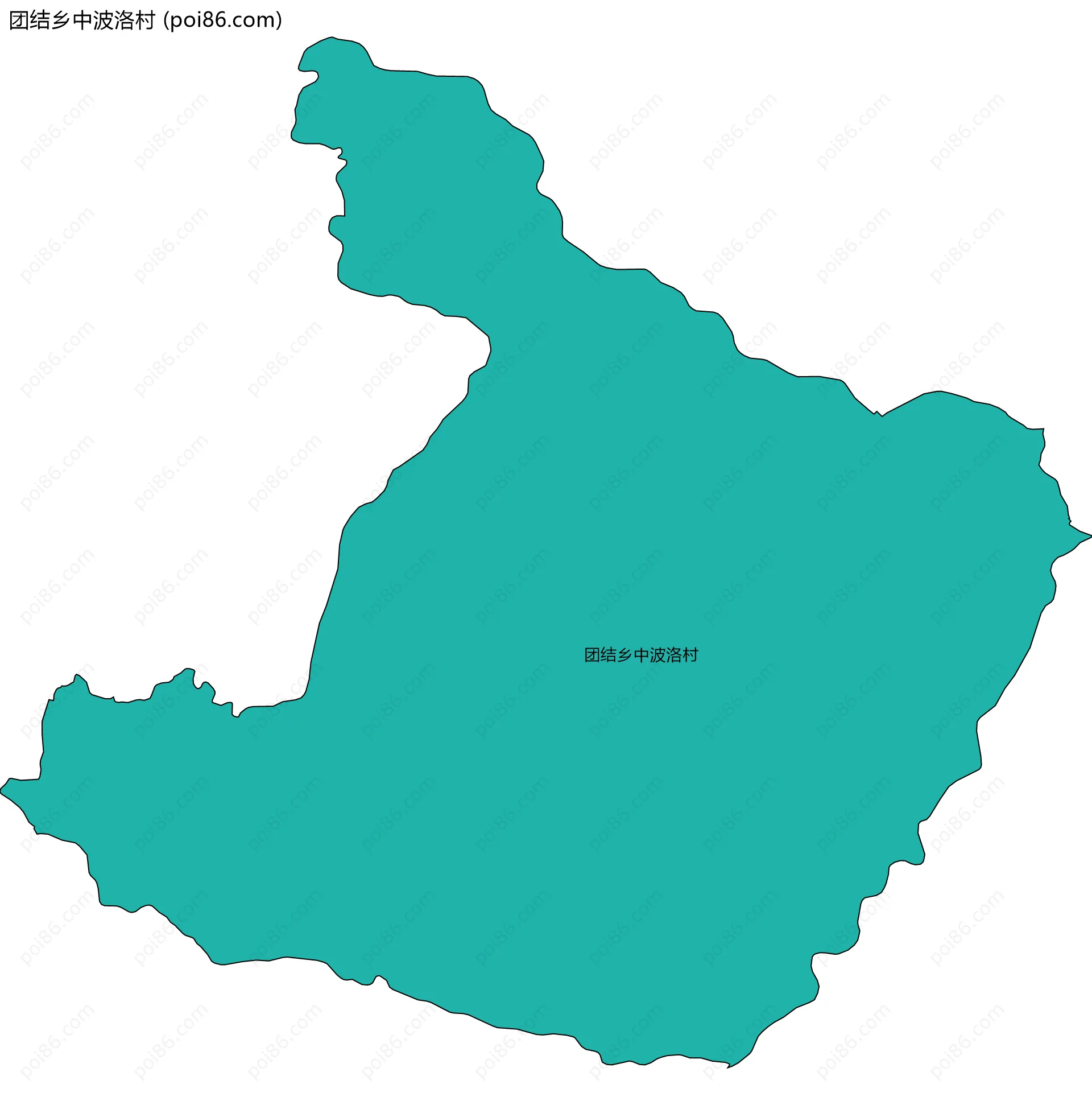 团结乡中波洛村边界地图
