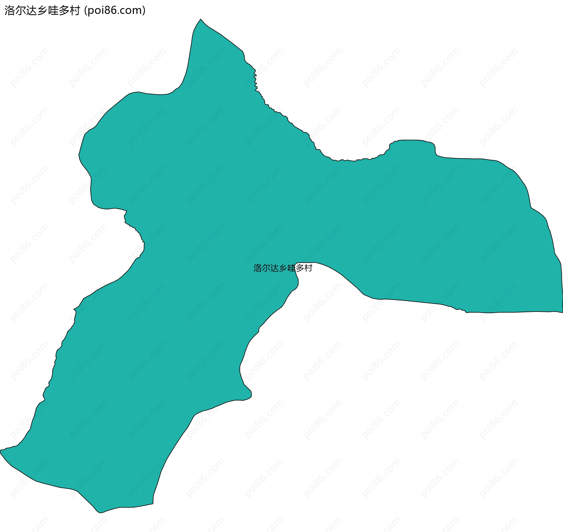 洛尔达乡哇多村边界地图