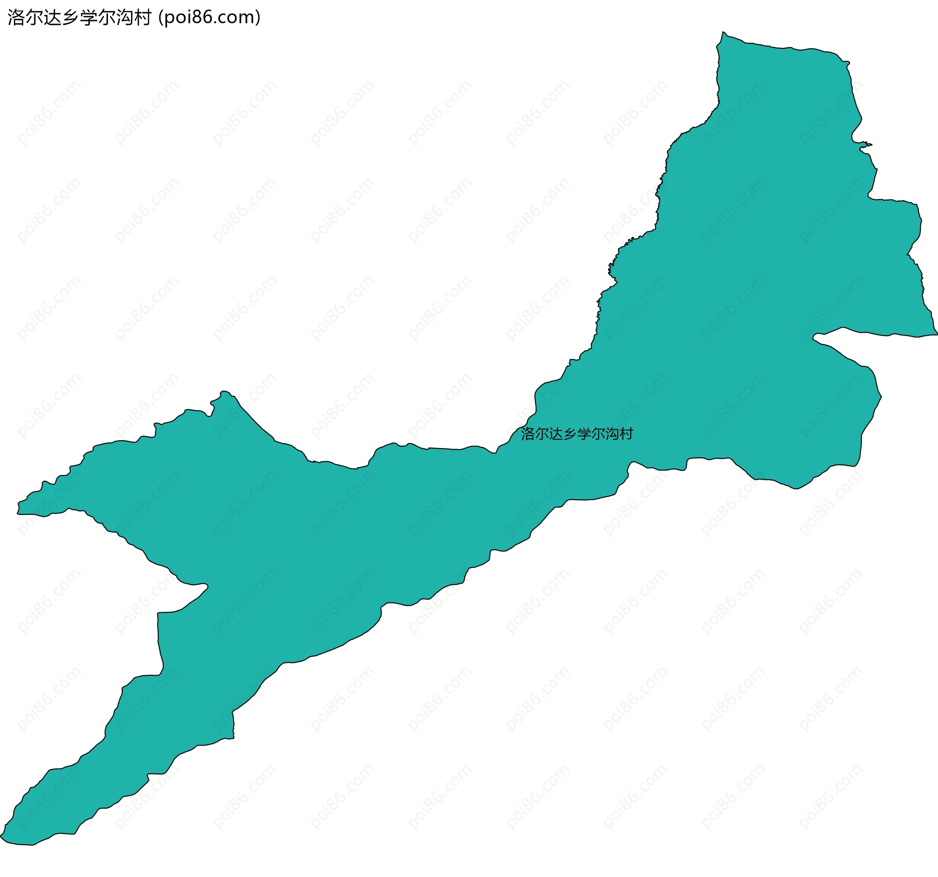 洛尔达乡学尔沟村边界地图