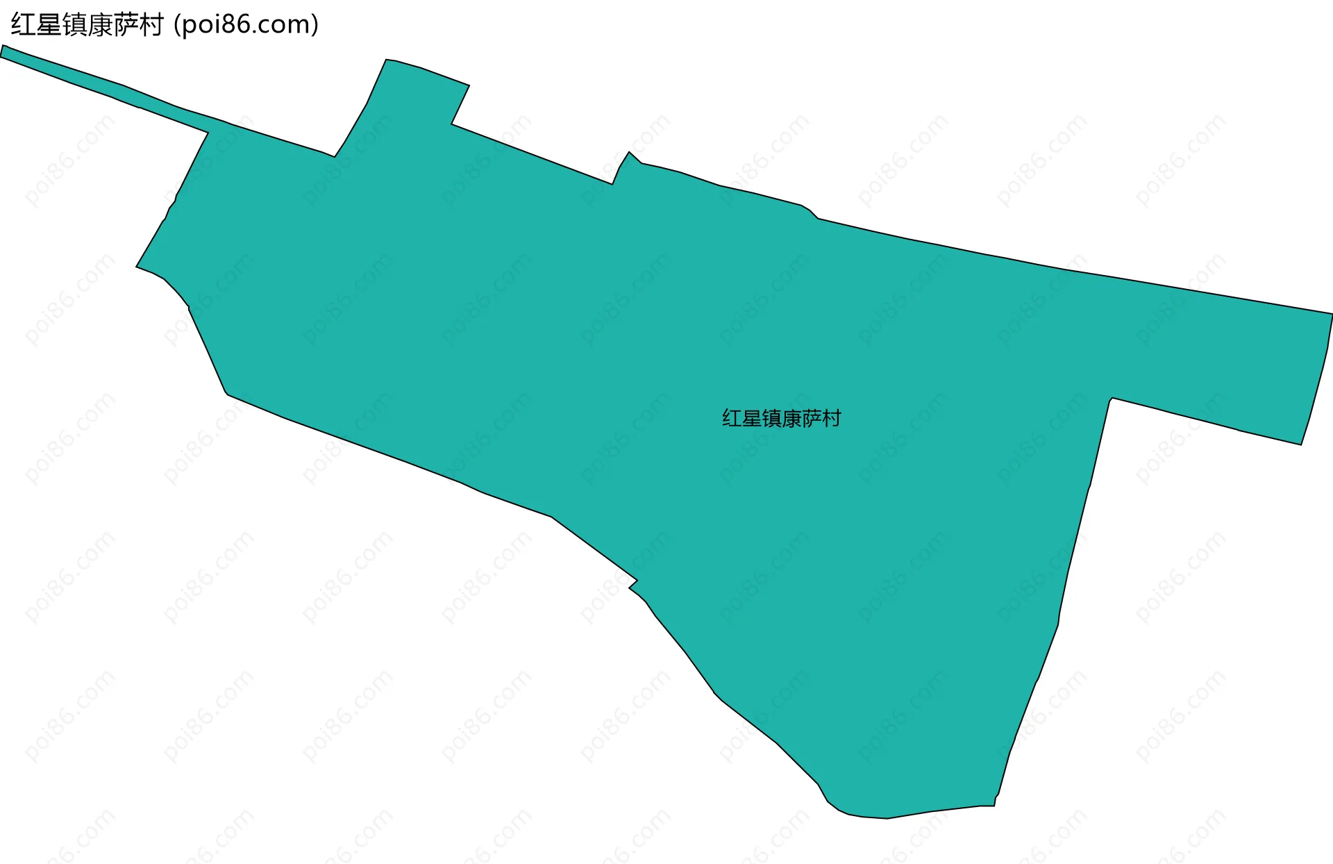 红星镇康萨村边界地图