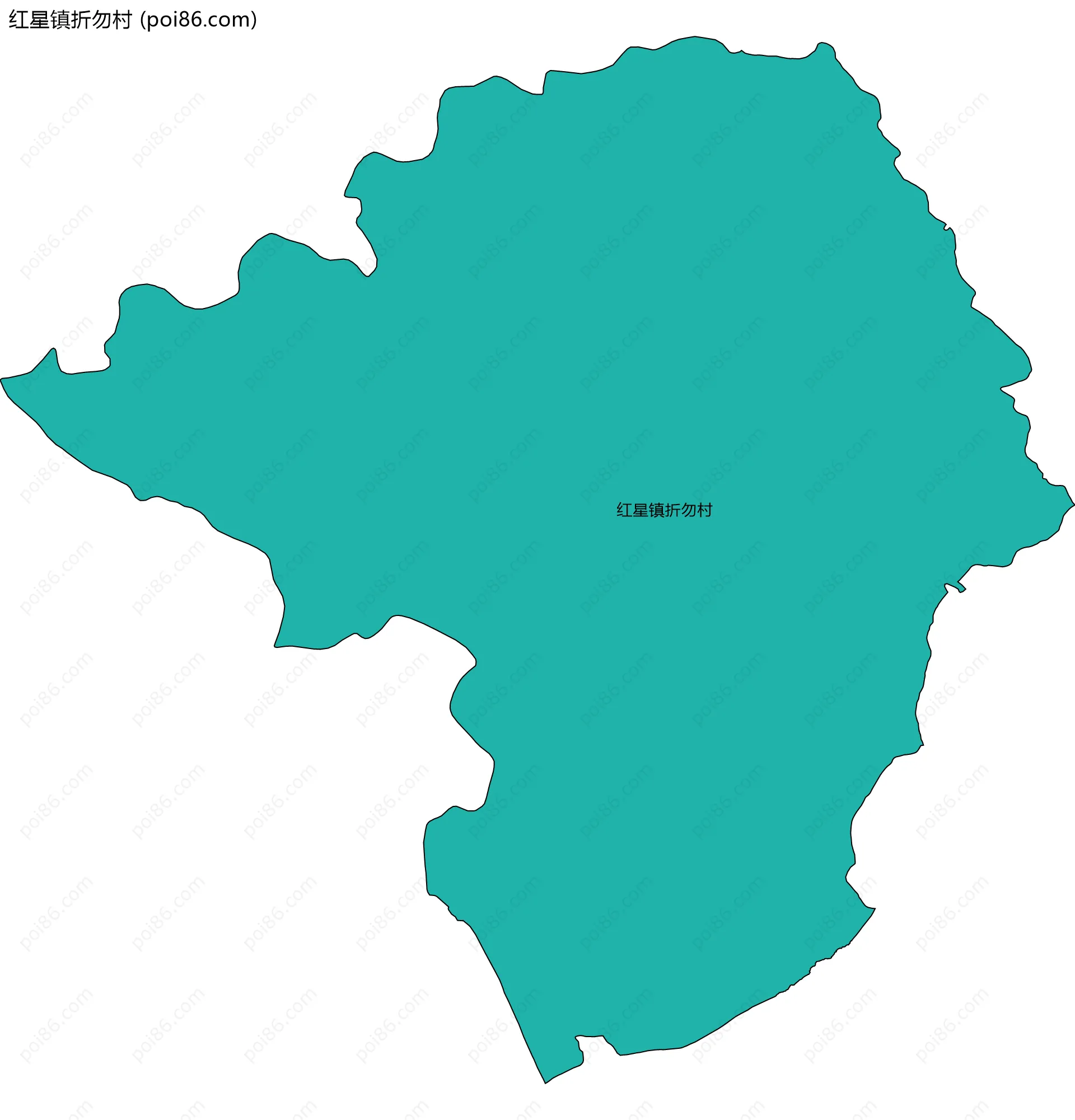红星镇折勿村边界地图