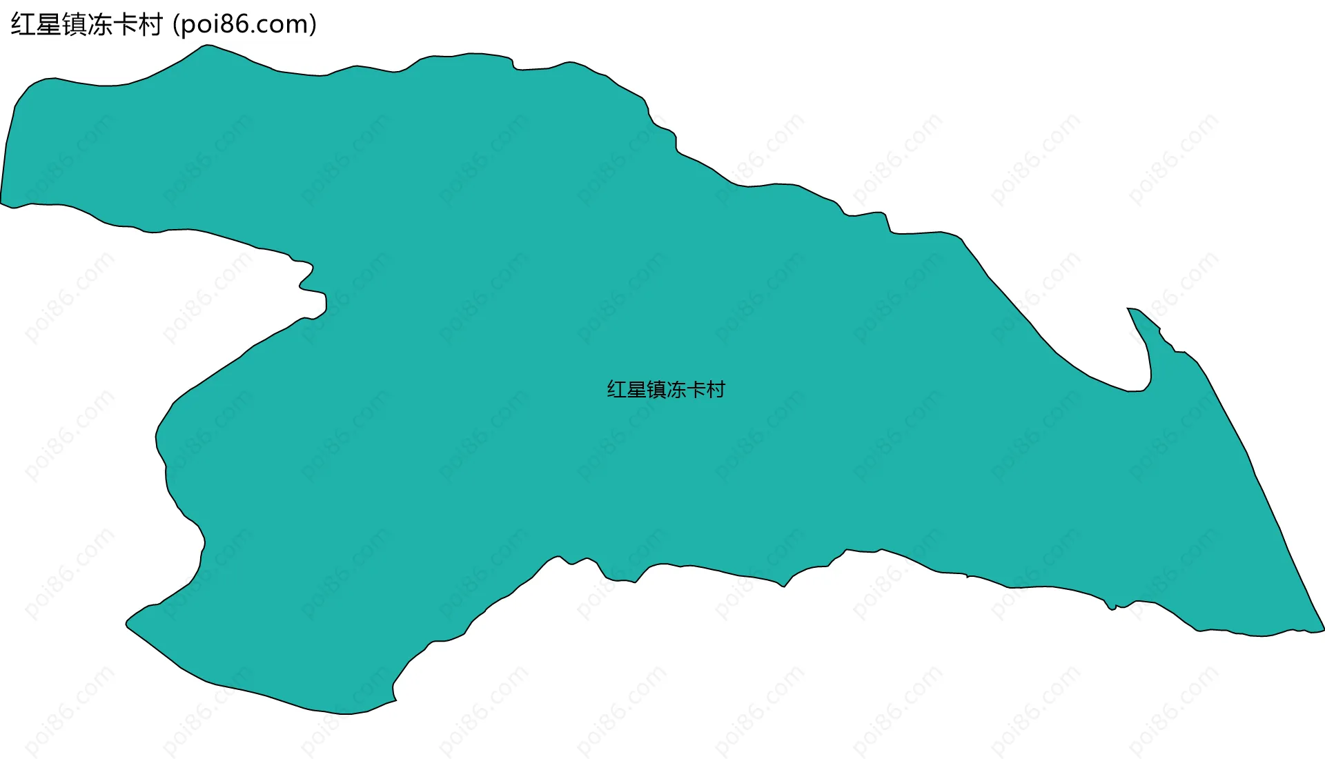 红星镇冻卡村边界地图