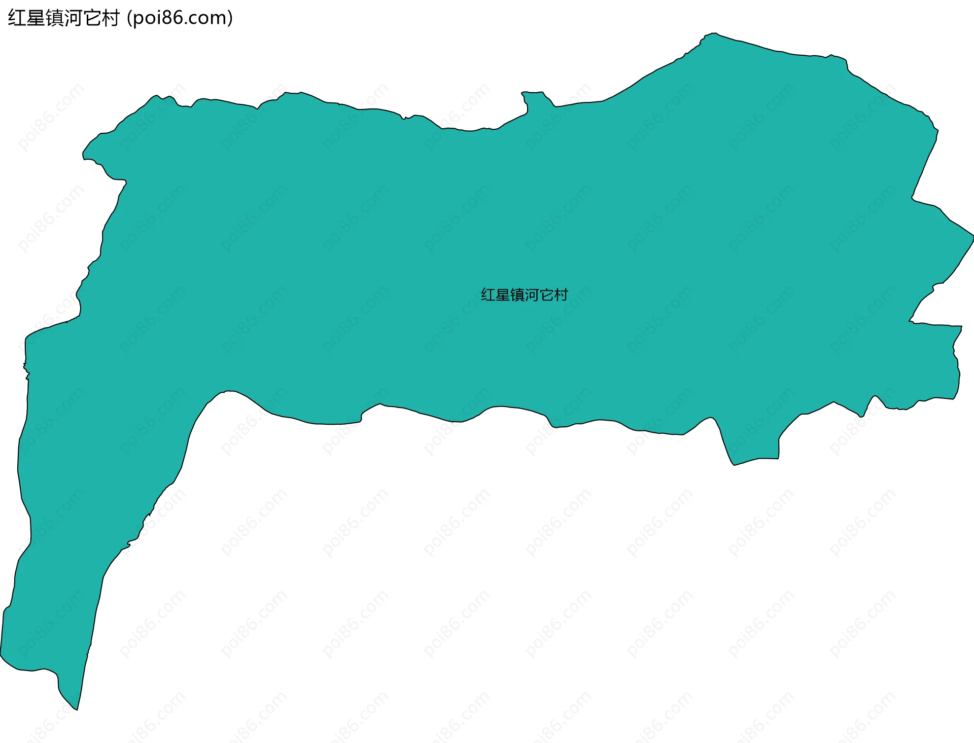 红星镇河它村边界地图